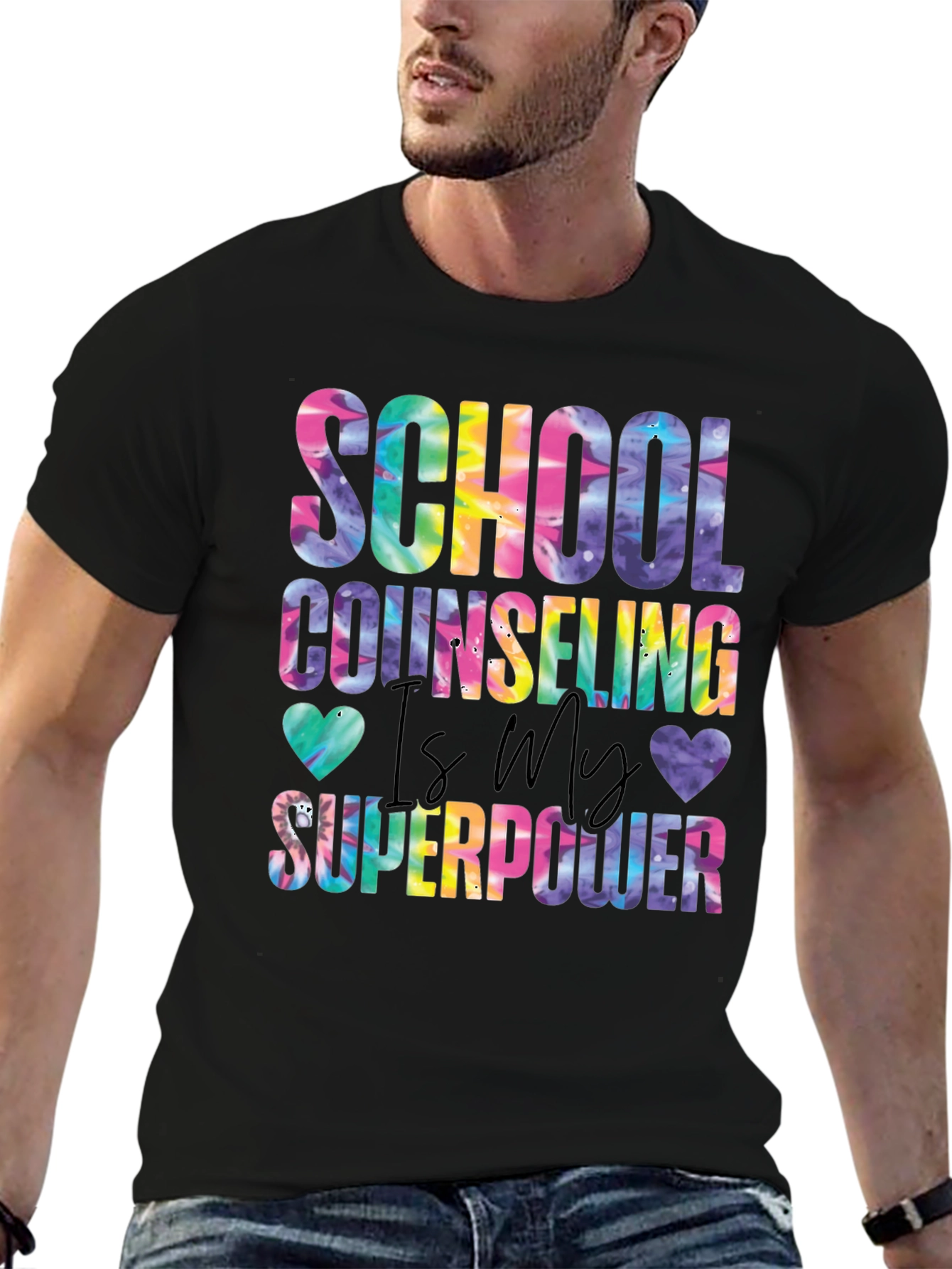 School Counseling Tie-Dye Graphic Tee