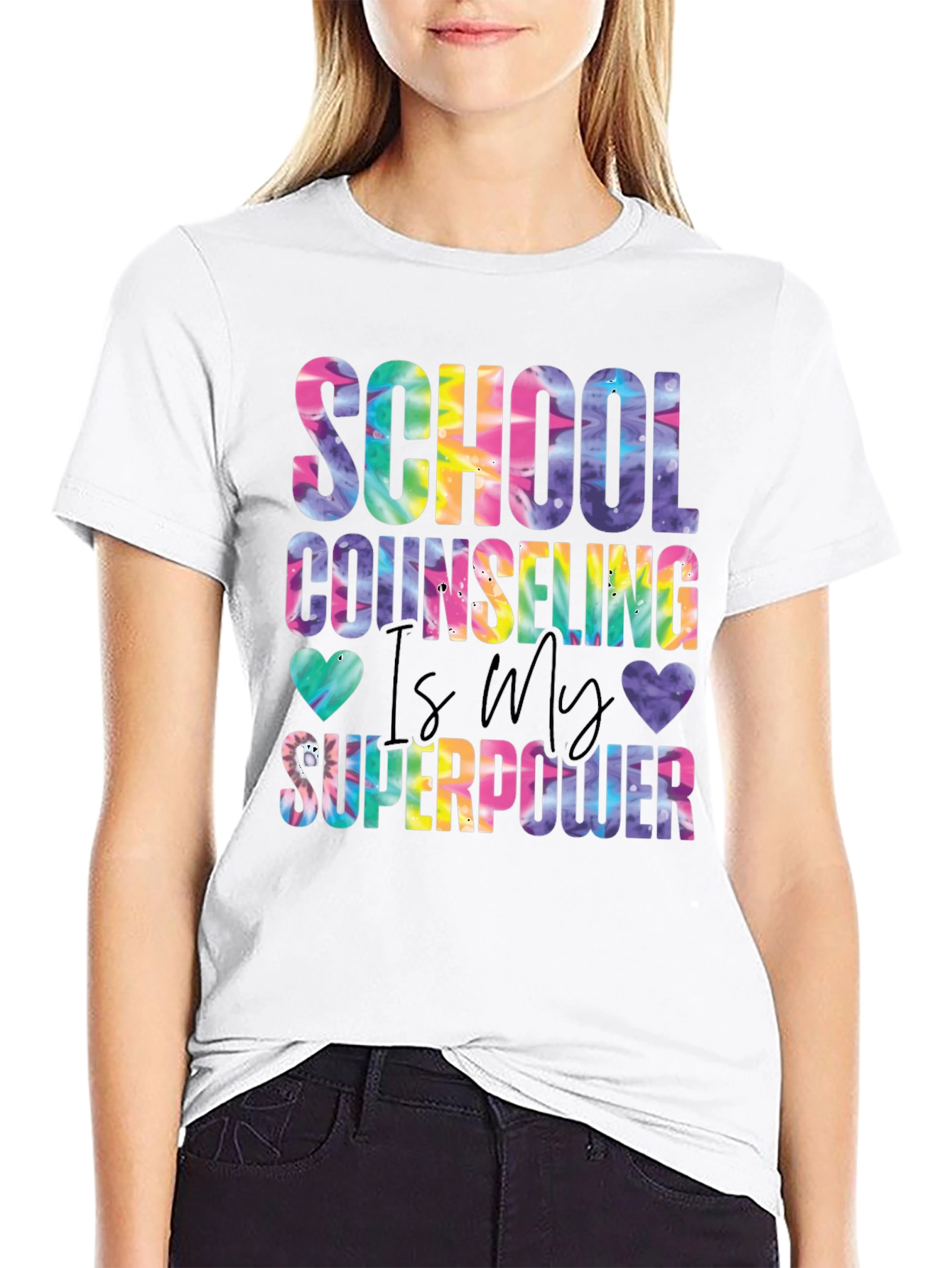 School Counseling Tie-Dye Graphic Tee