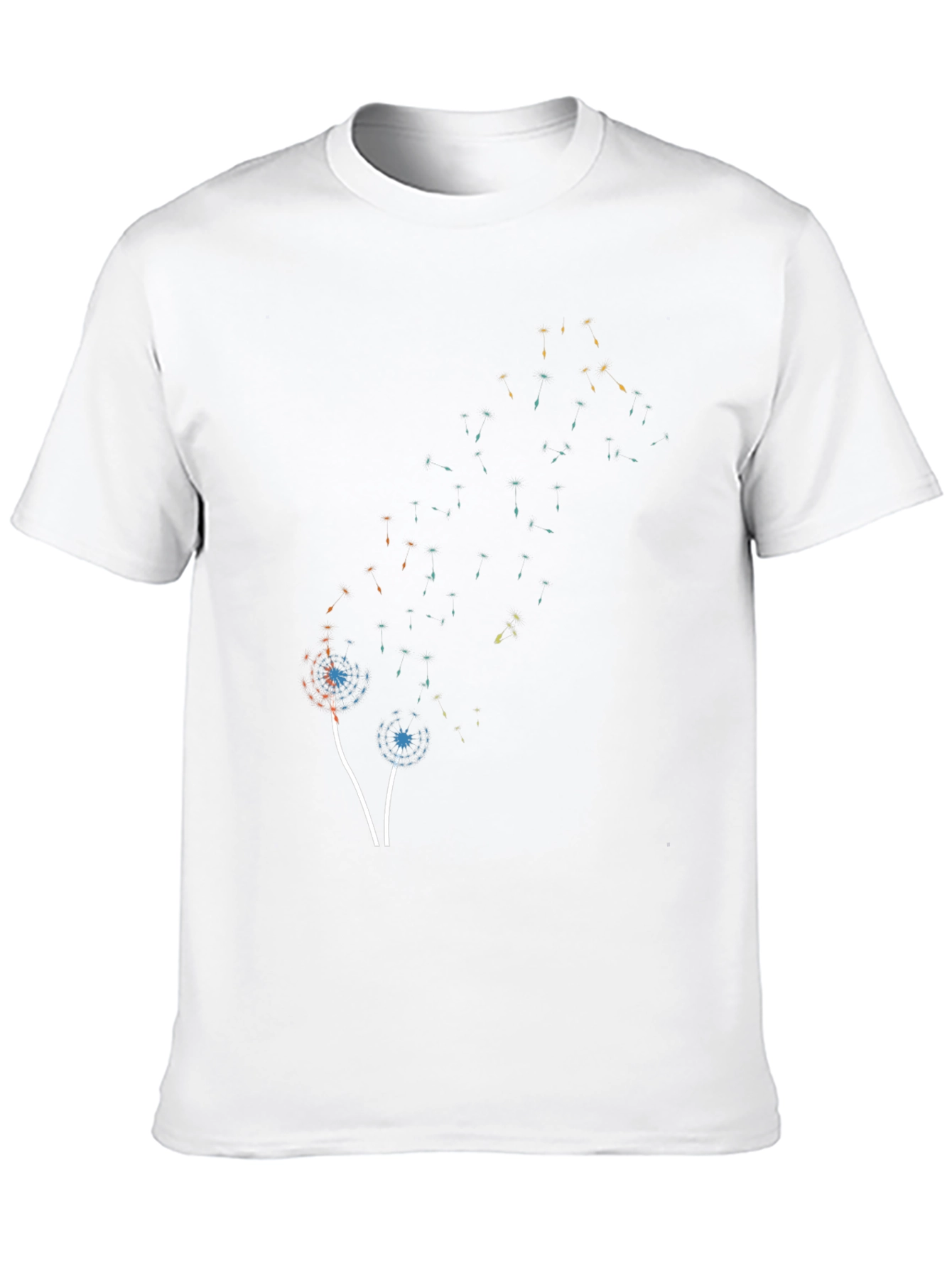 Abstract Dandelion Black T-Shirt