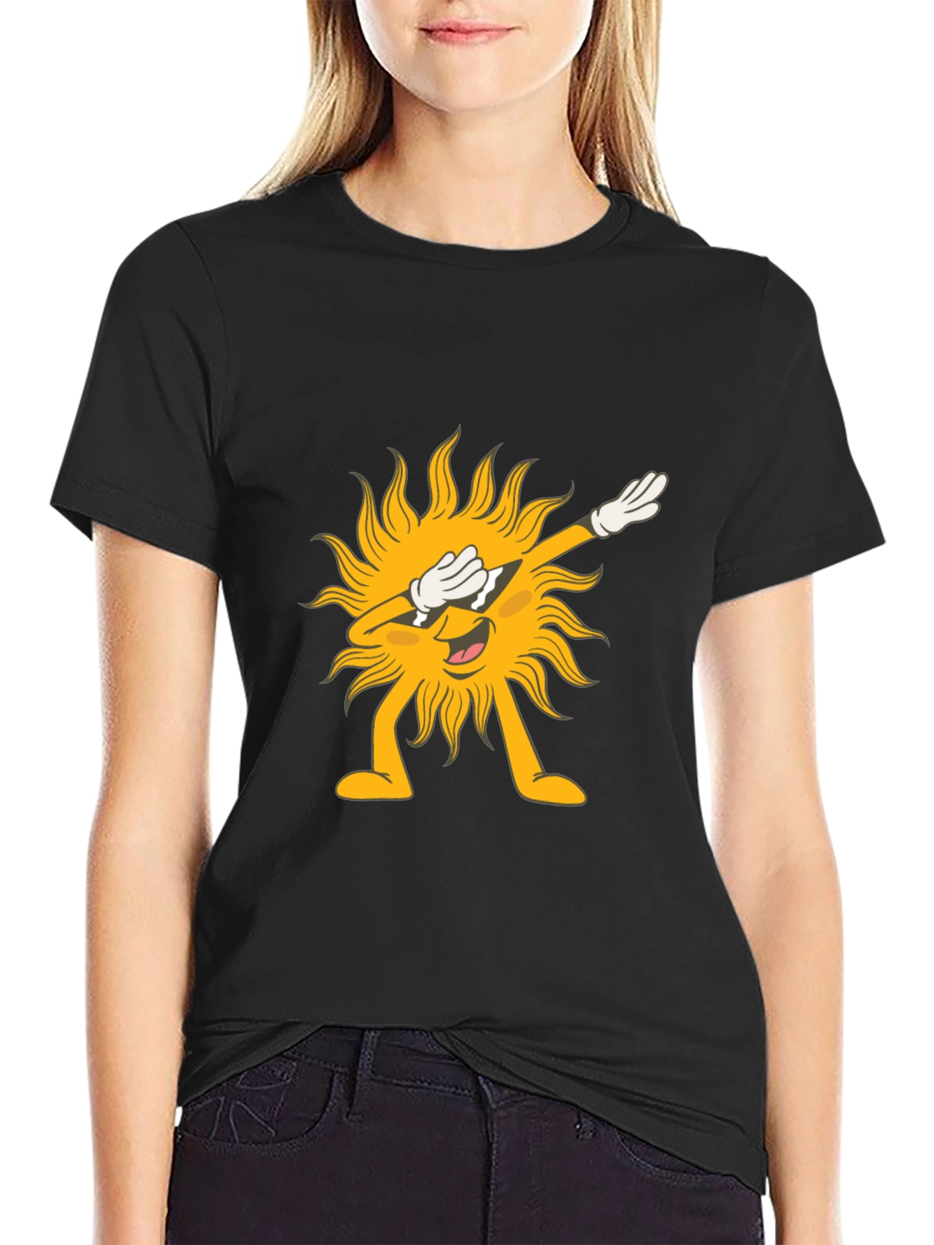 Dabbing Sun Graphic Tee - Fun & Unique!
