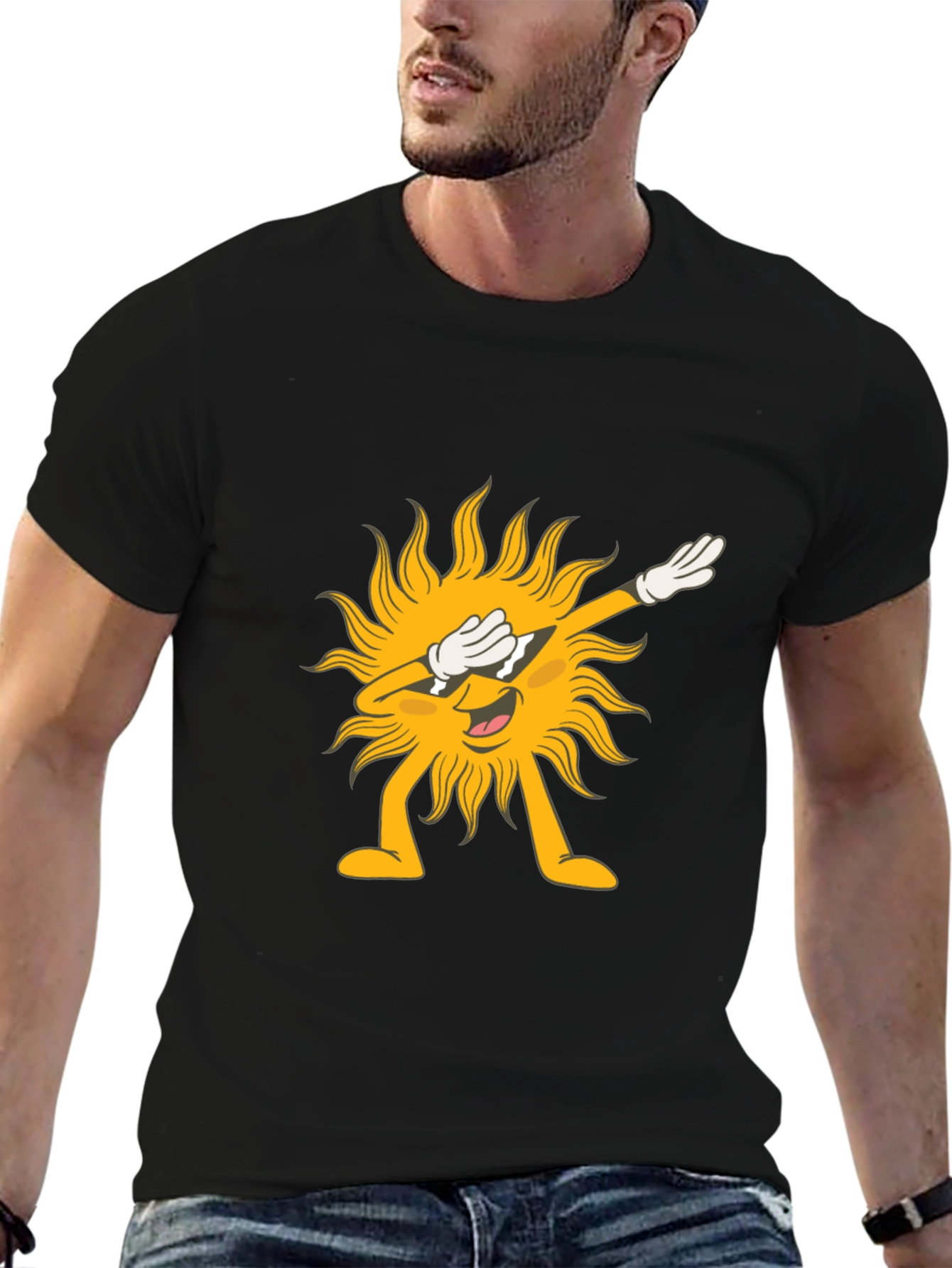 Dabbing Sun Graphic Tee - Fun & Unique!