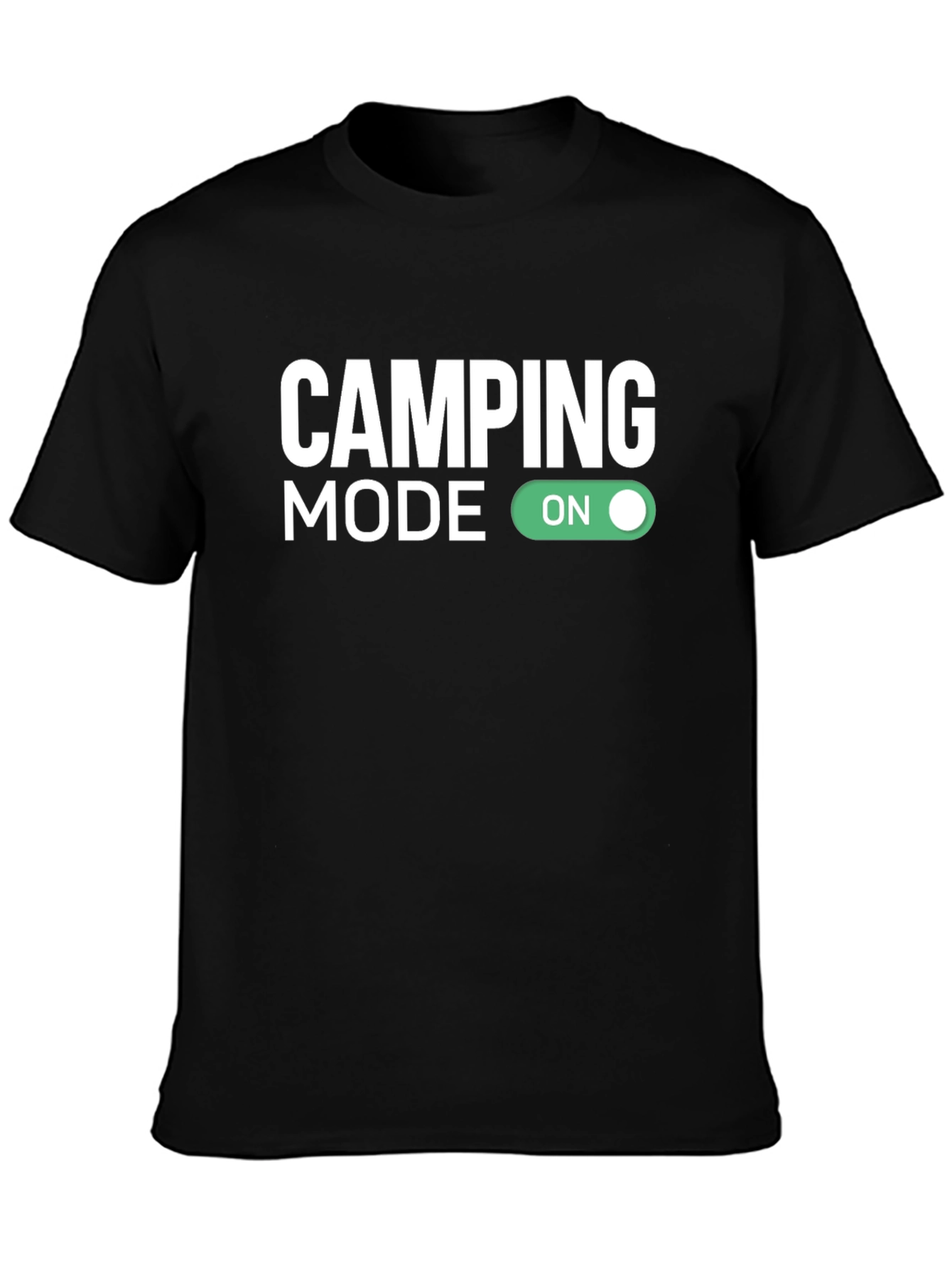 Camping Mode On Black Graphic Tee