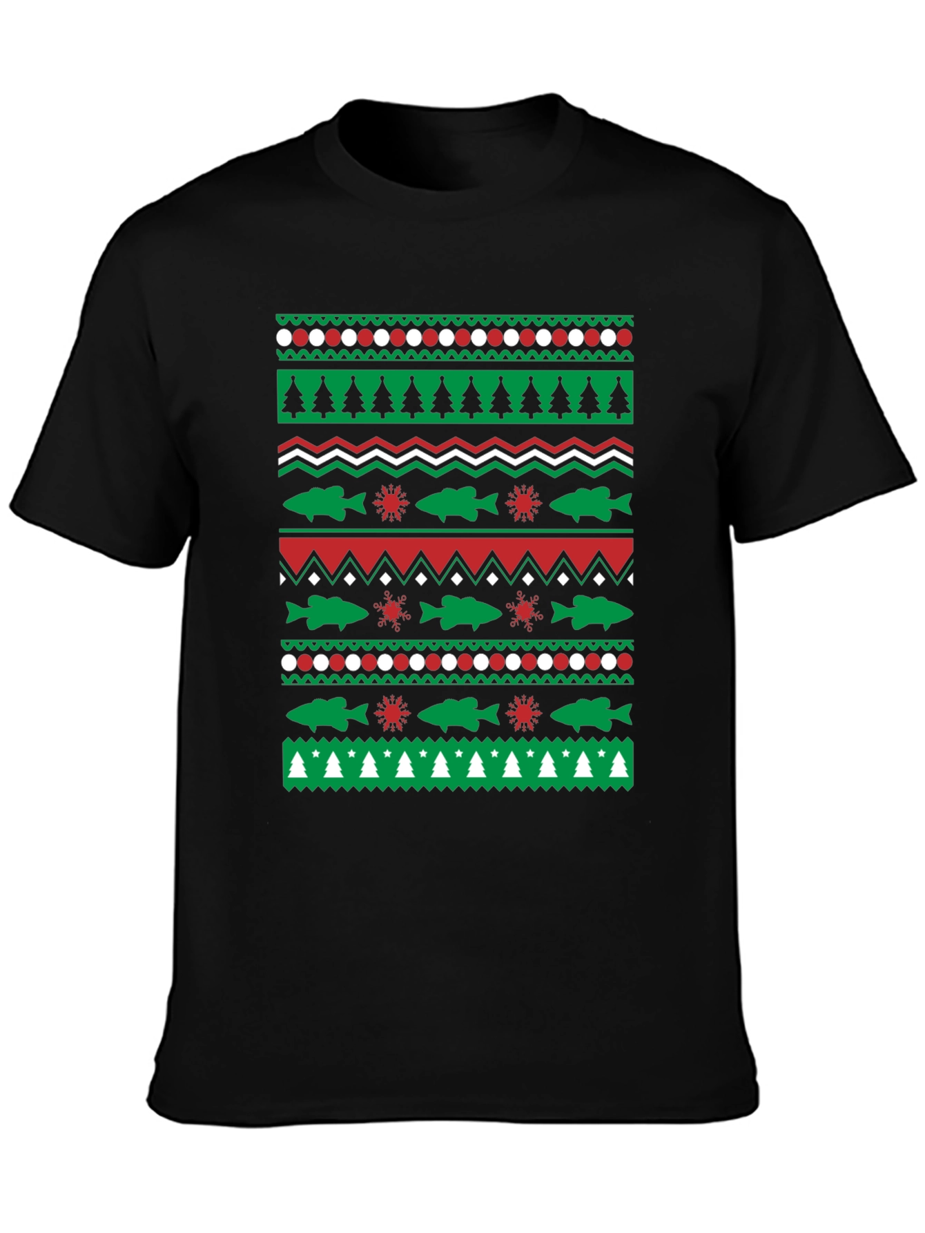 Festive Fishing Christmas T-Shirt