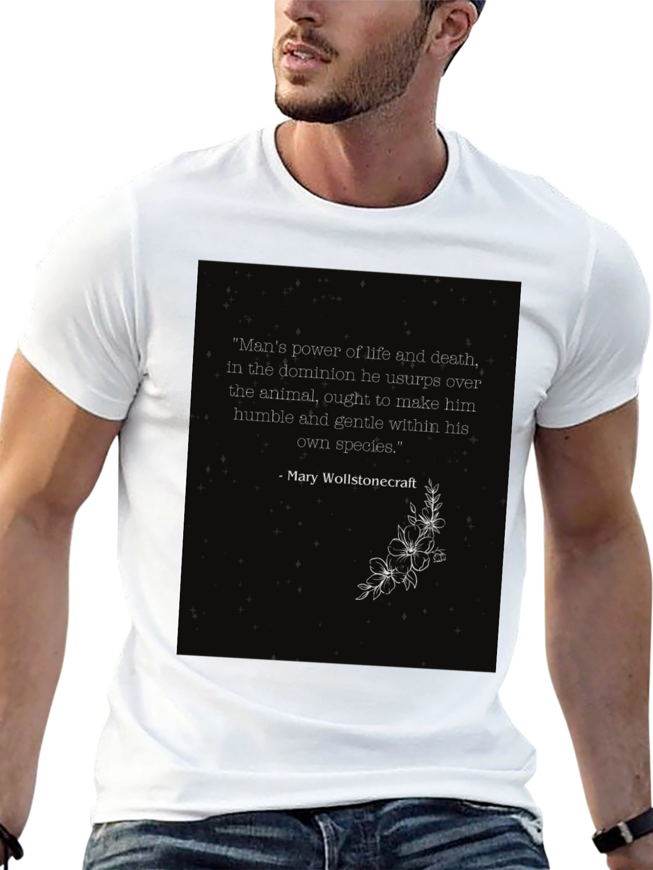 Philosophical Quote T-Shirt - Mans Power