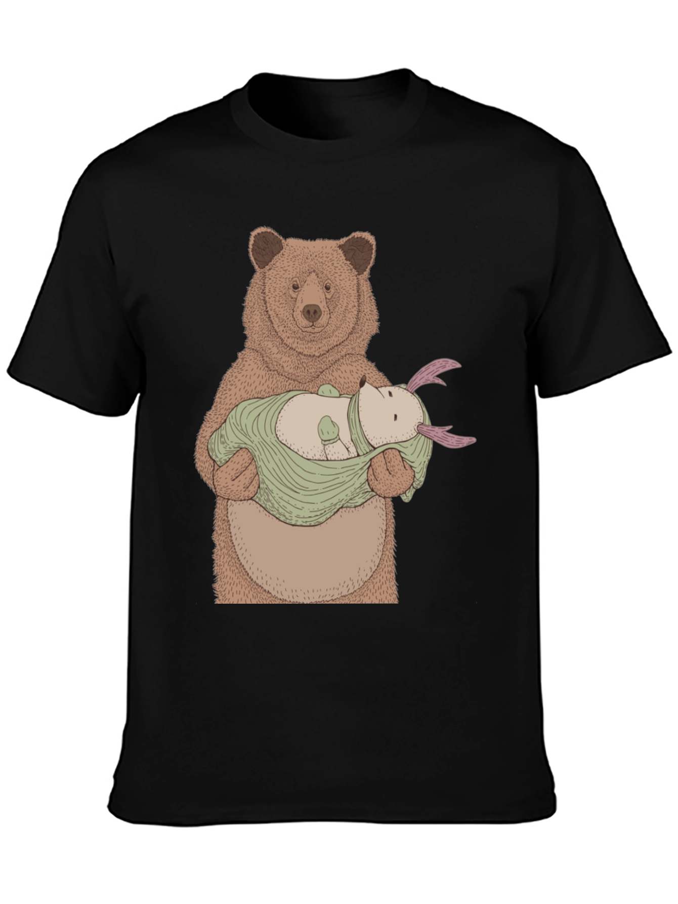 Bear Holding Creature T-Shirt