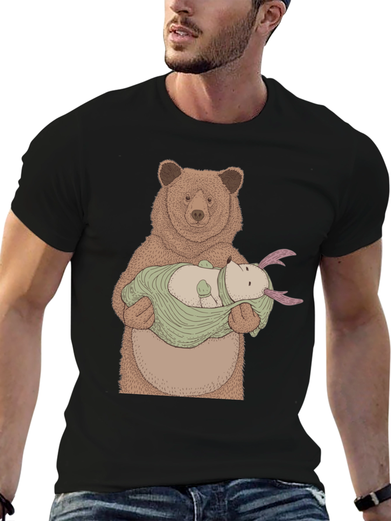 Bear Holding Creature T-Shirt