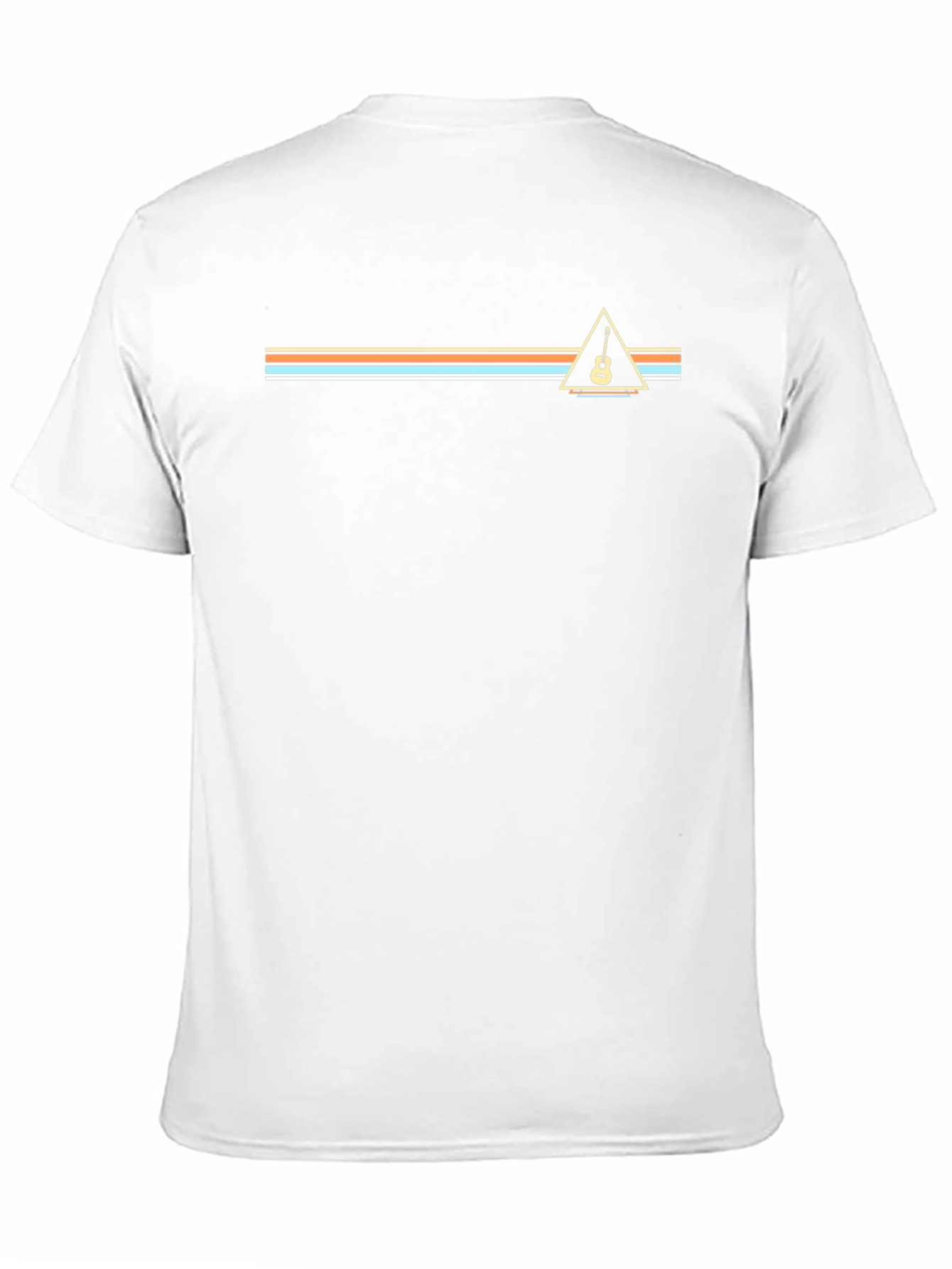 Retro Guitar Graphic Tee - Black Cotton Blend Shirt