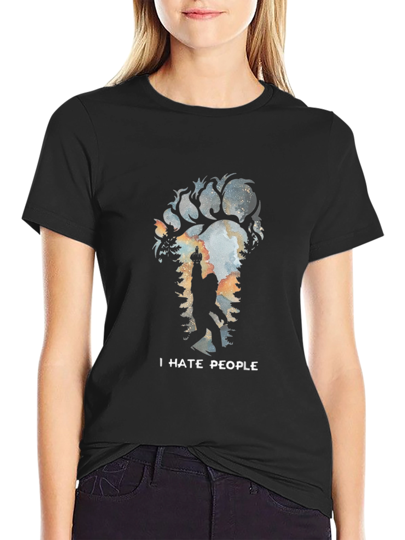 I Hate People Bigfoot T-Shirt