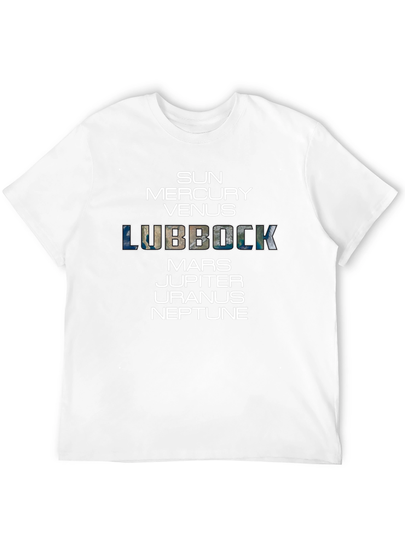 Planets Lubbock T-Shirt - Black Cotton Blend Tee