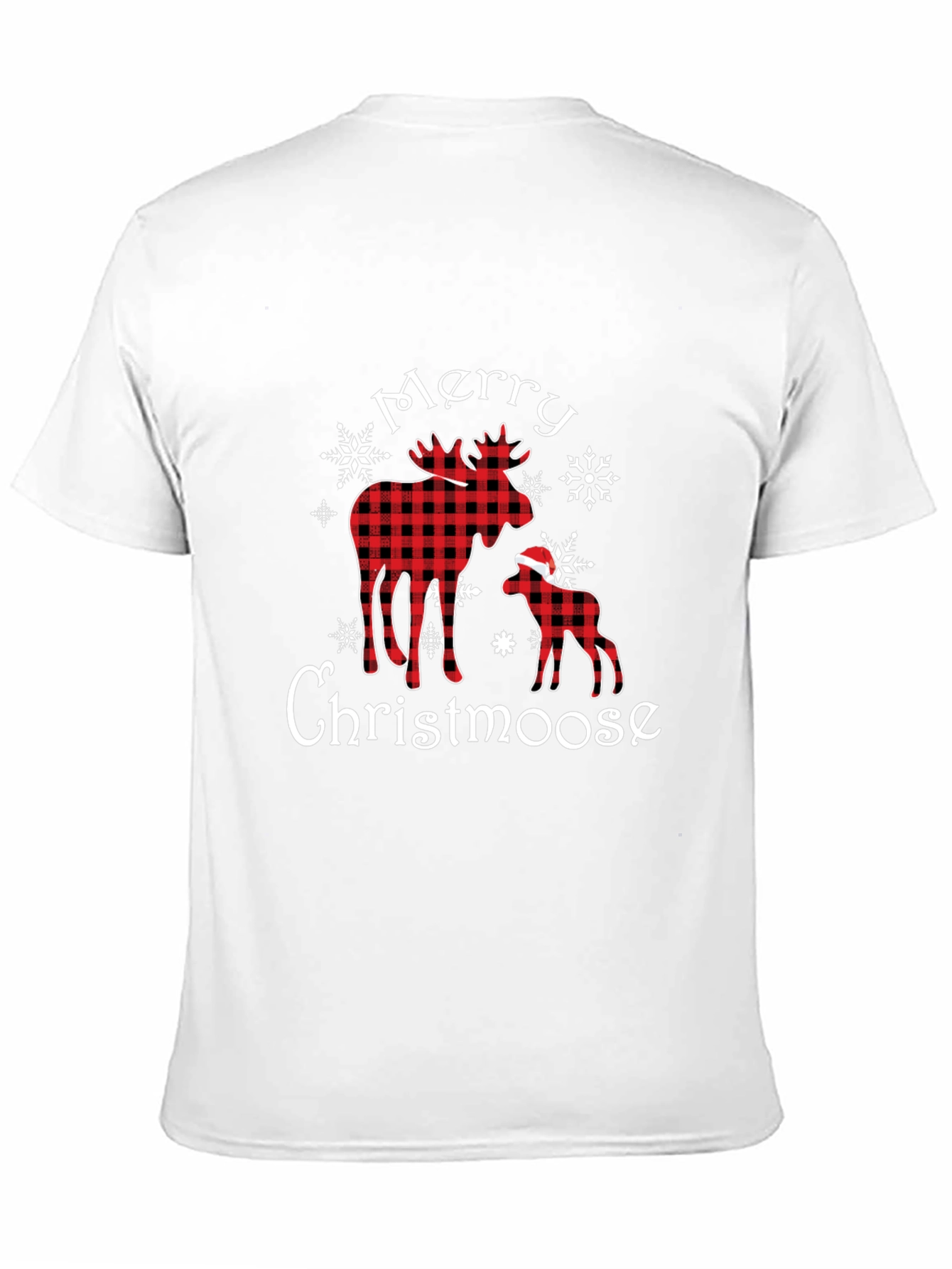 Merry Christmoose Buffalo Plaid Christmas T-Shirt