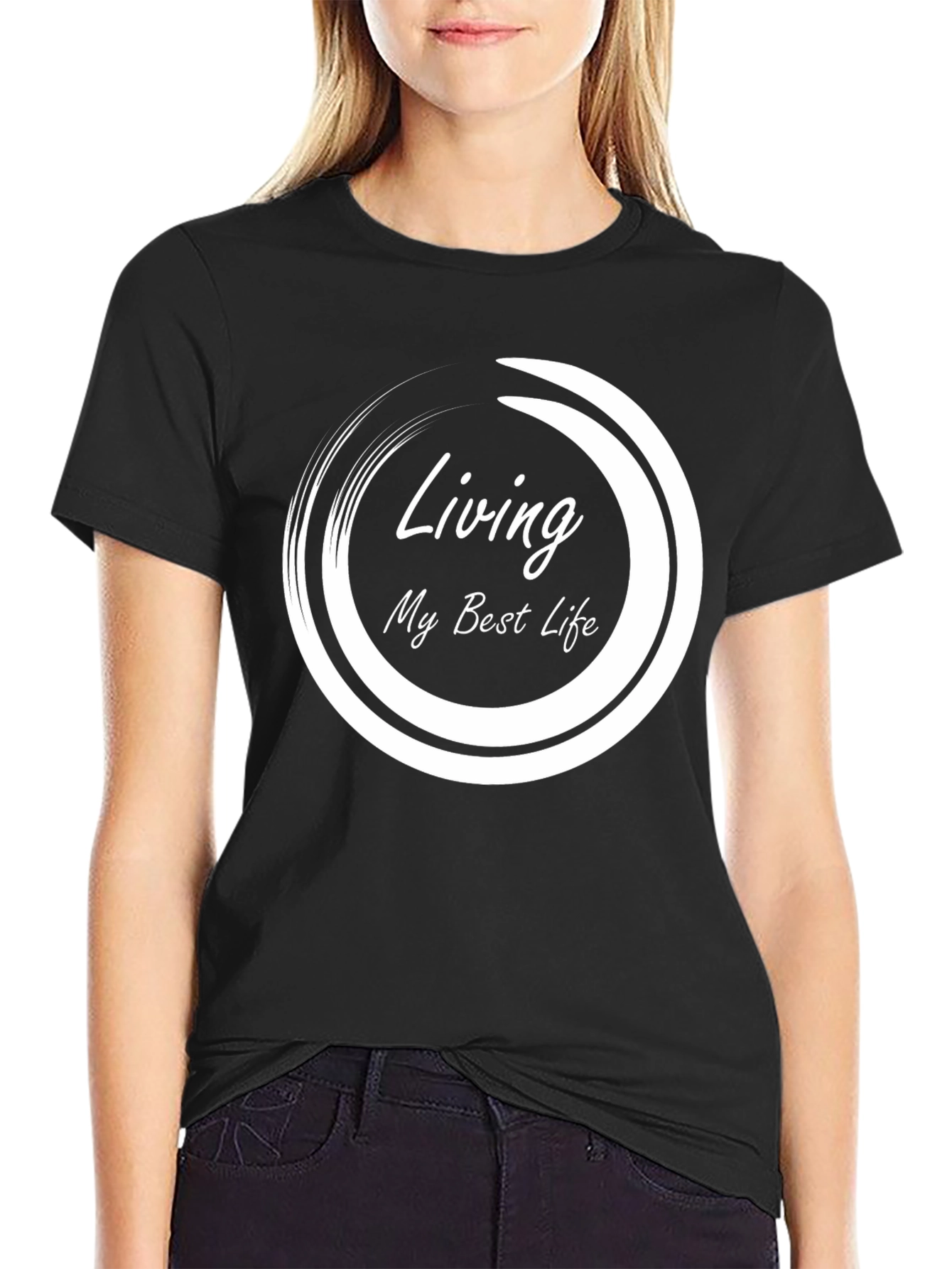 Living My Best Life - Black Graphic Tee