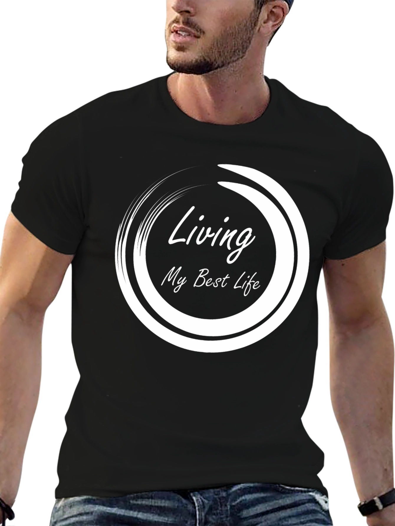 Living My Best Life - Black Graphic Tee