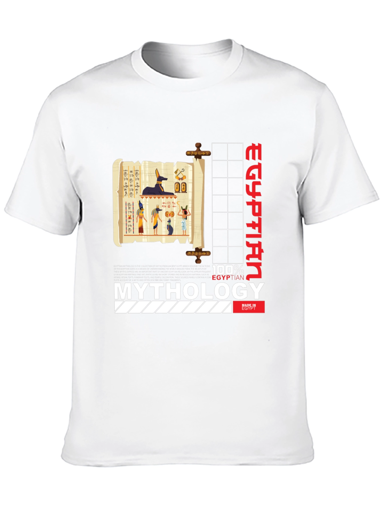 Egyptian Mythology Graphic T-Shirt - Black