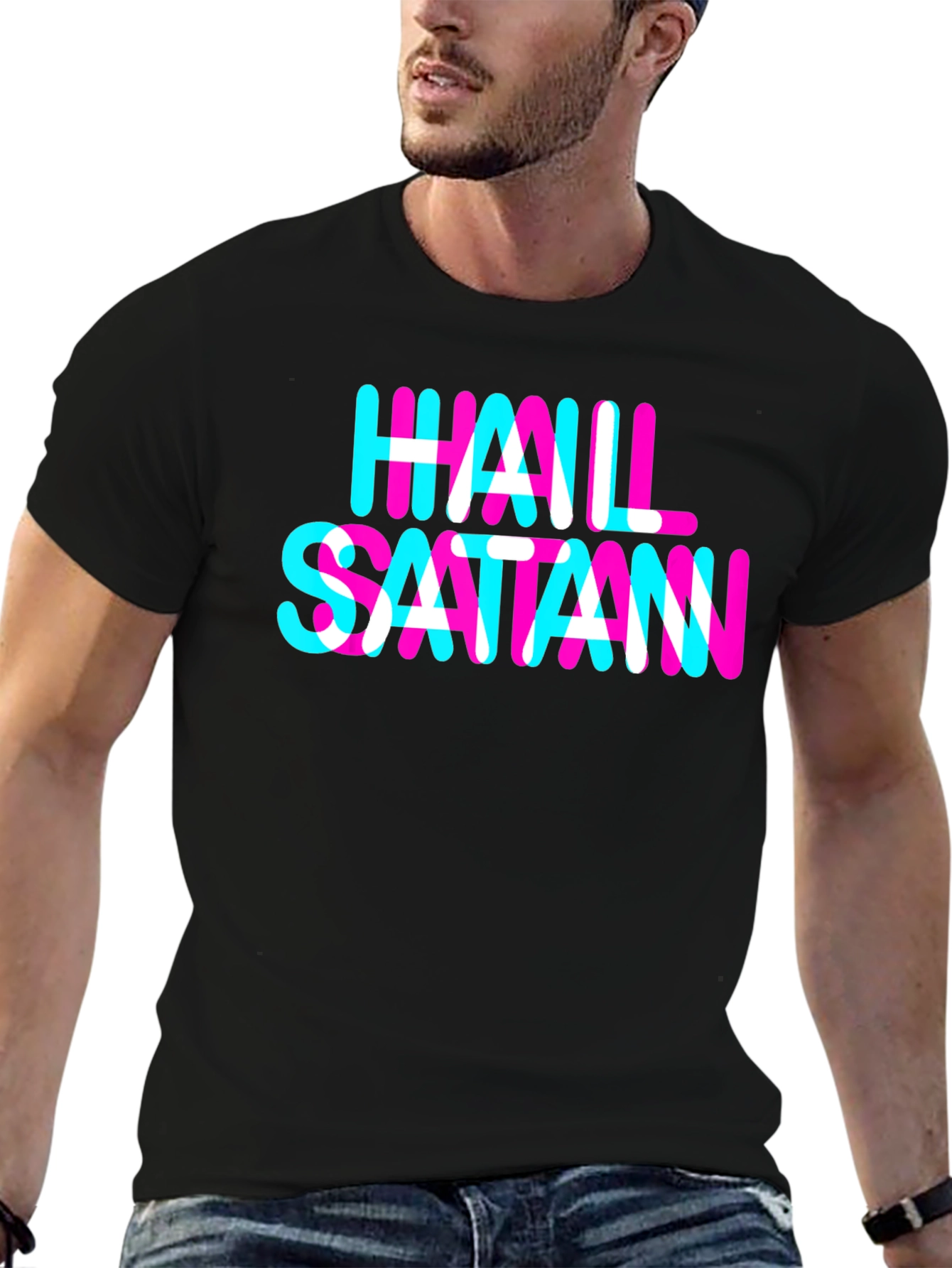Hail Satan Graphic Tee - Bold Statement Shirt