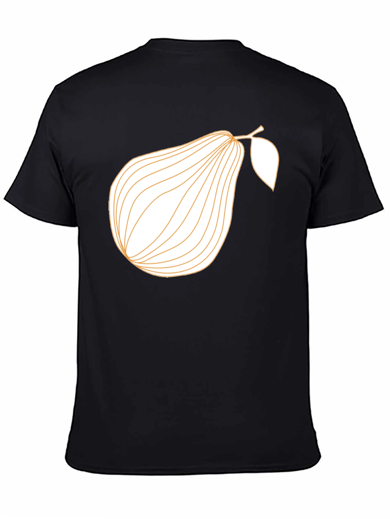 Modern Pear Graphic Tee - Black Cotton Blend Shirt