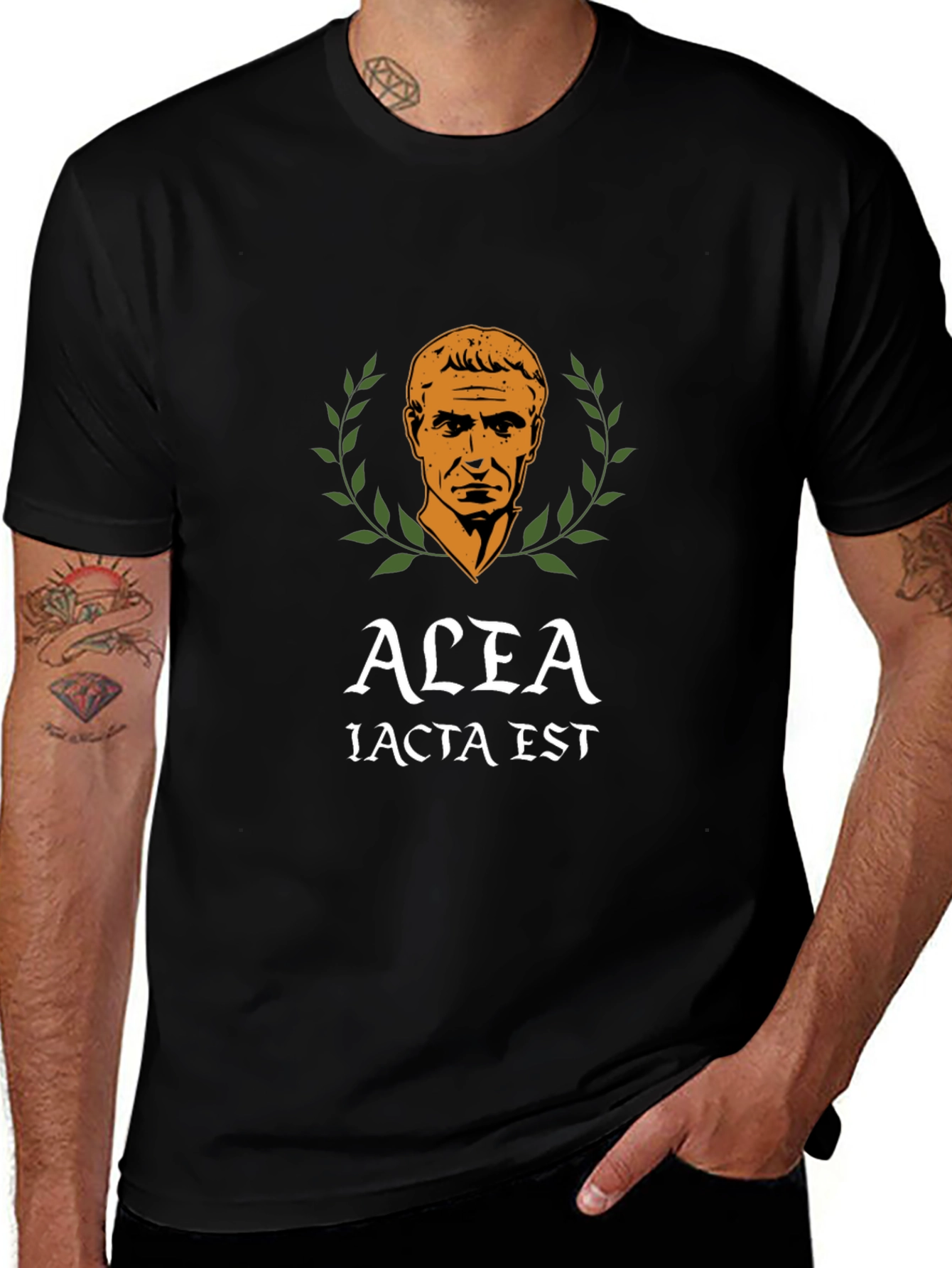 Alea Iacta Est Black T-Shirt - Julius Caesar