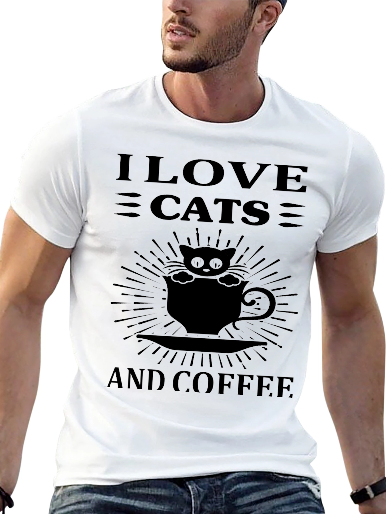 I Love Cats and Coffee T-Shirt