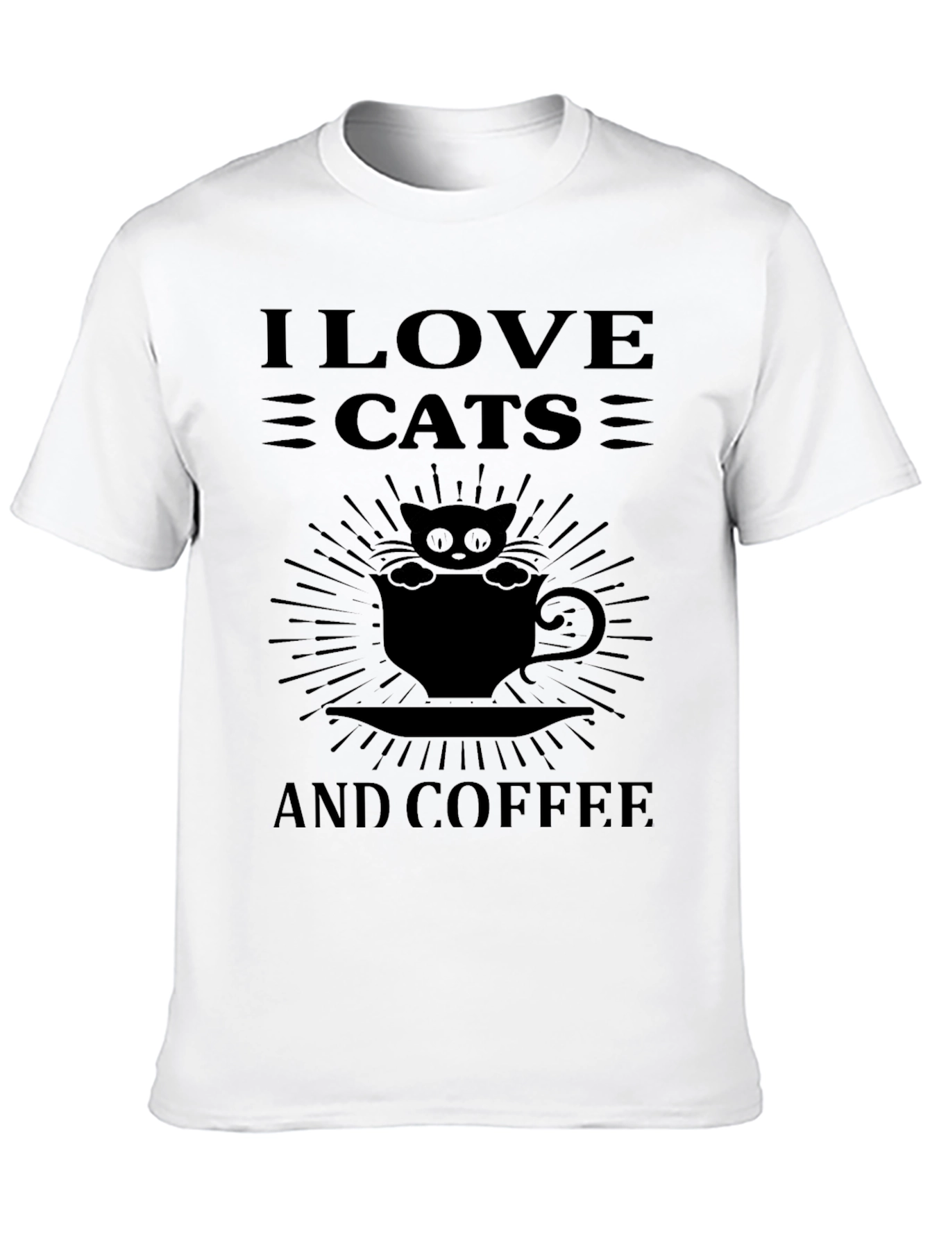 I Love Cats and Coffee T-Shirt