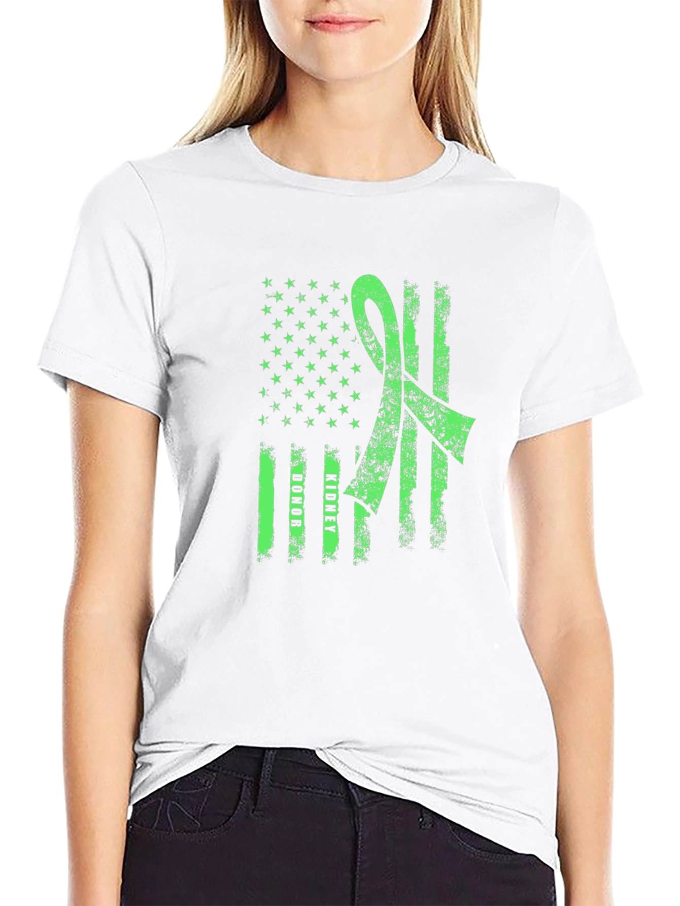Green Ribbon Flag Graphic Tee