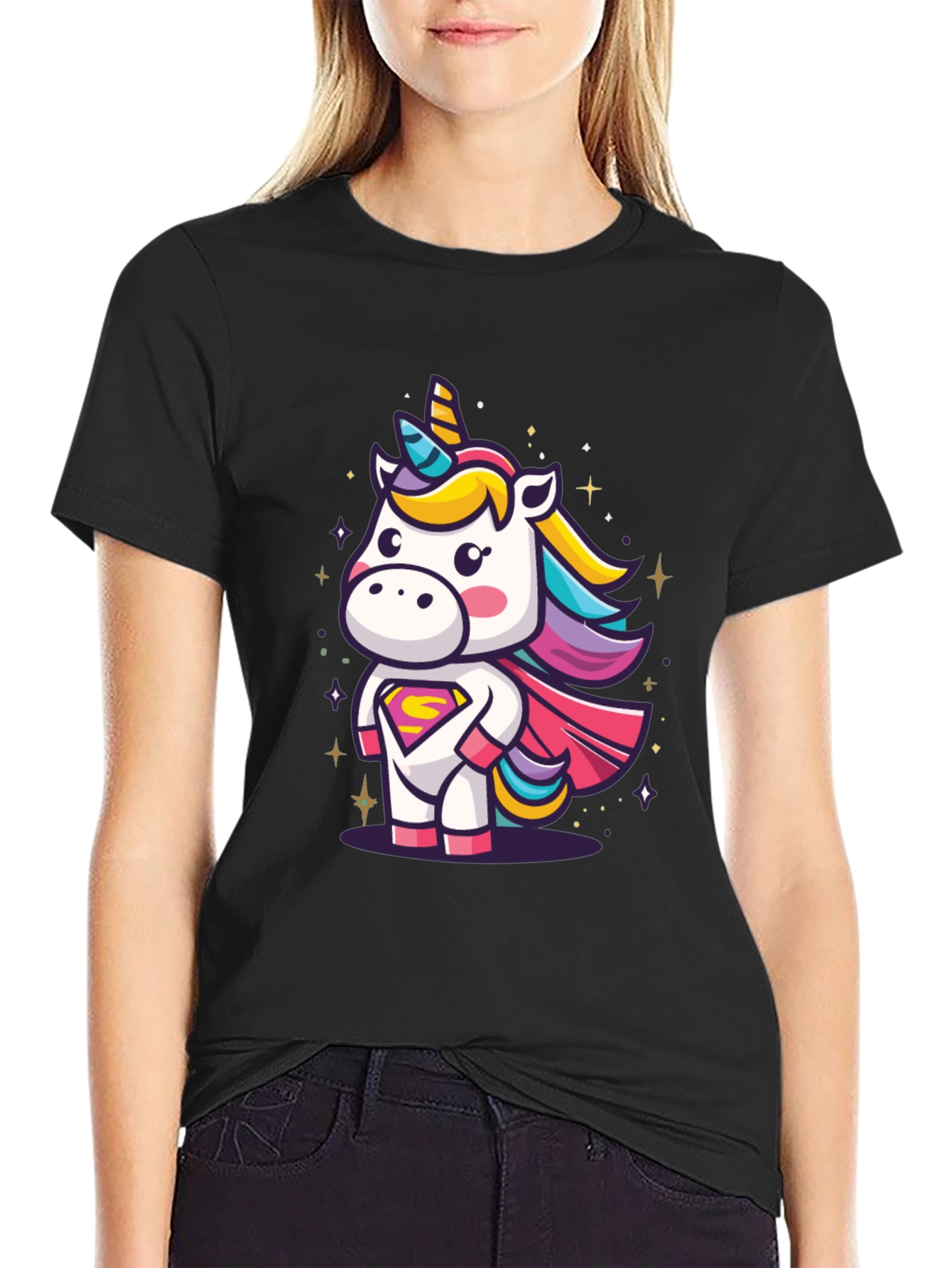 Unicorn Superhero Graphic T-Shirt