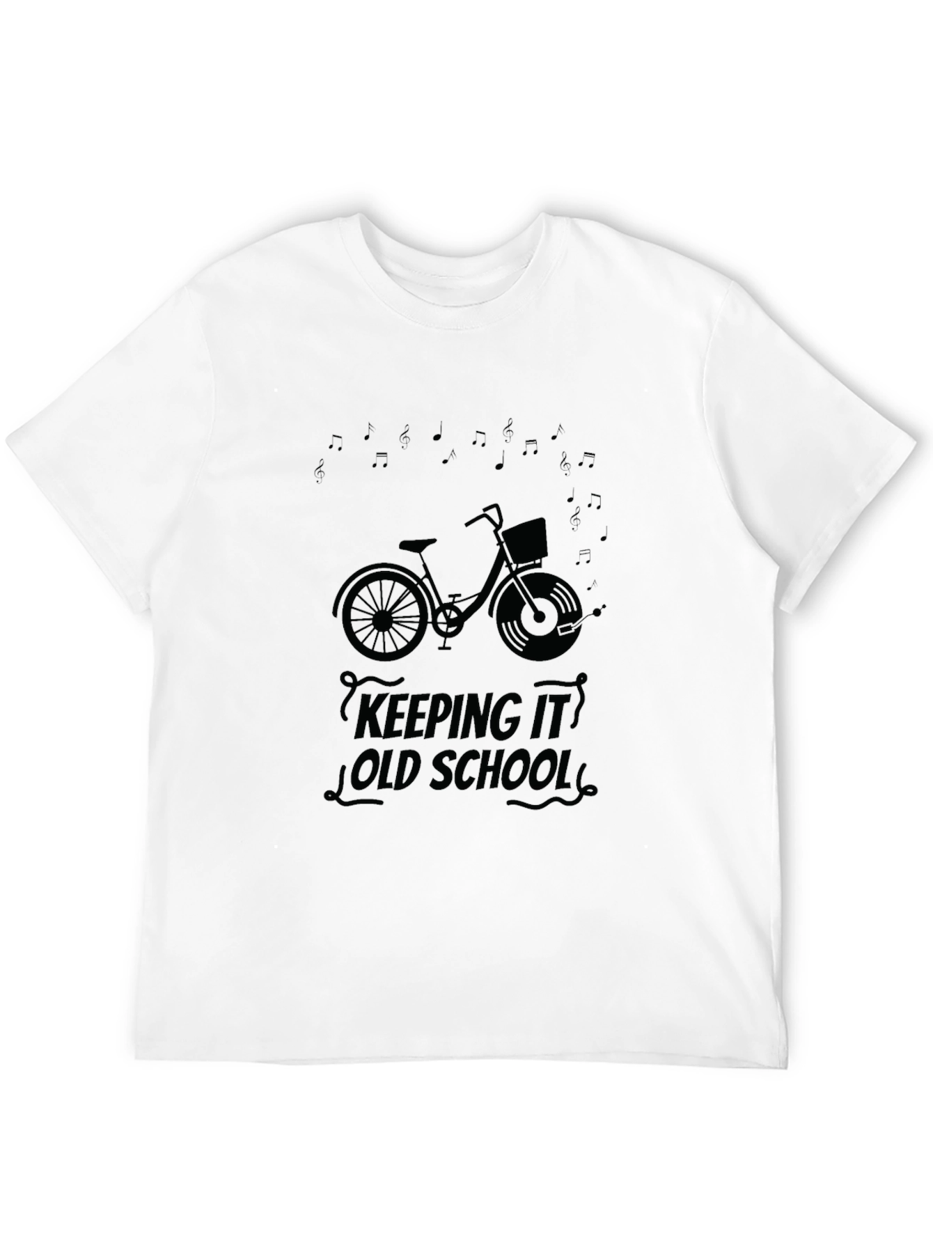 Keeping it Old School Bicycle Graphic T-Shirt