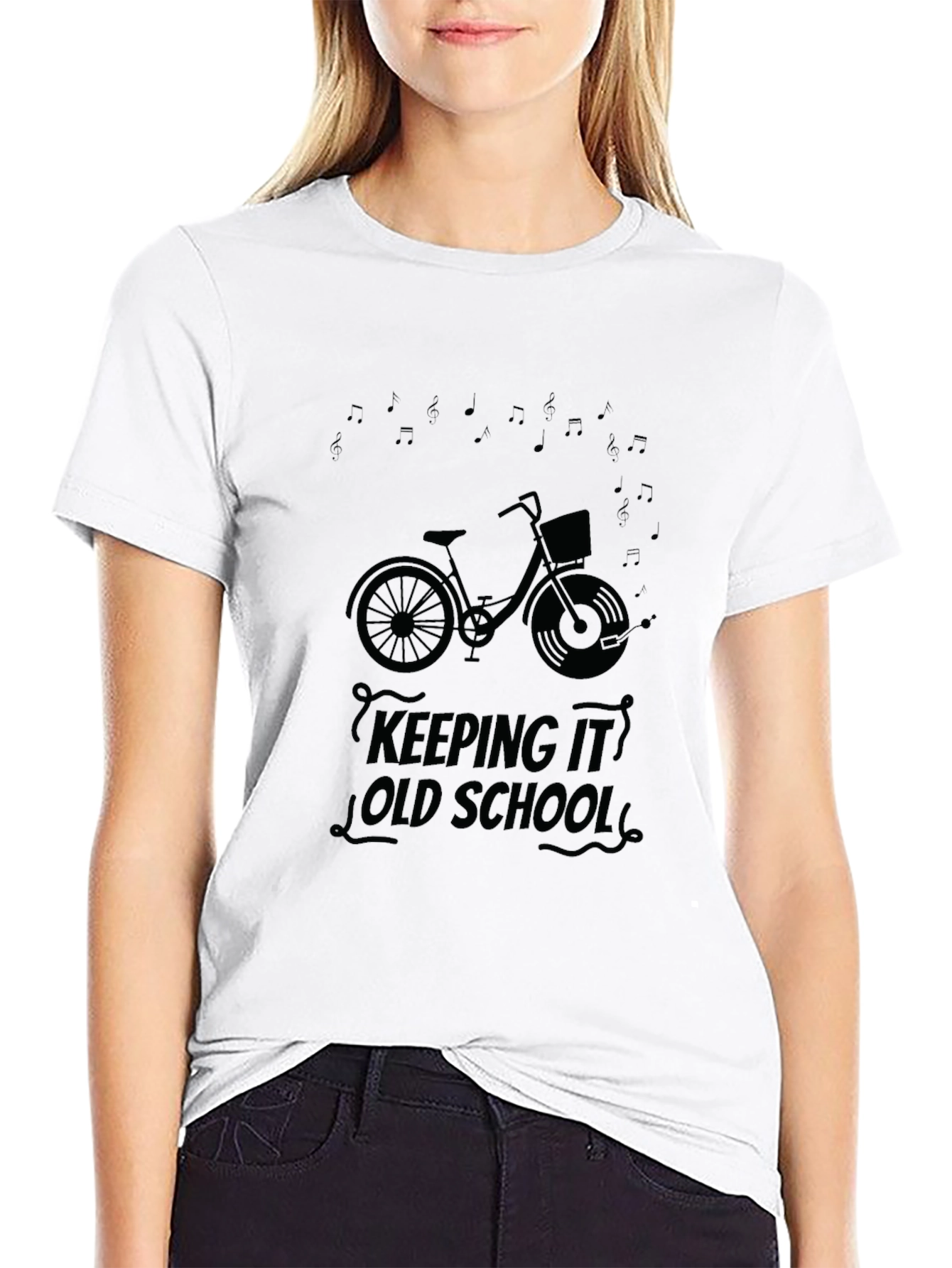 Keeping it Old School Bicycle Graphic T-Shirt