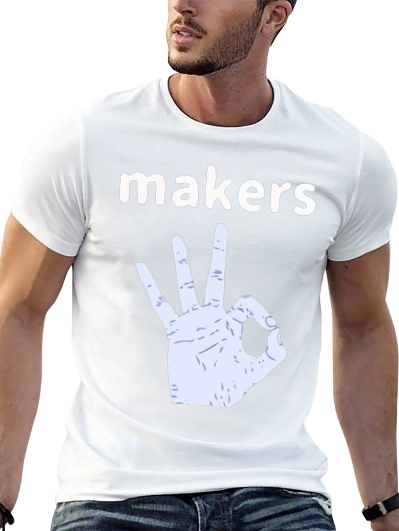 Makers Gesture Graphic T-Shirt - Black Cotton Tee