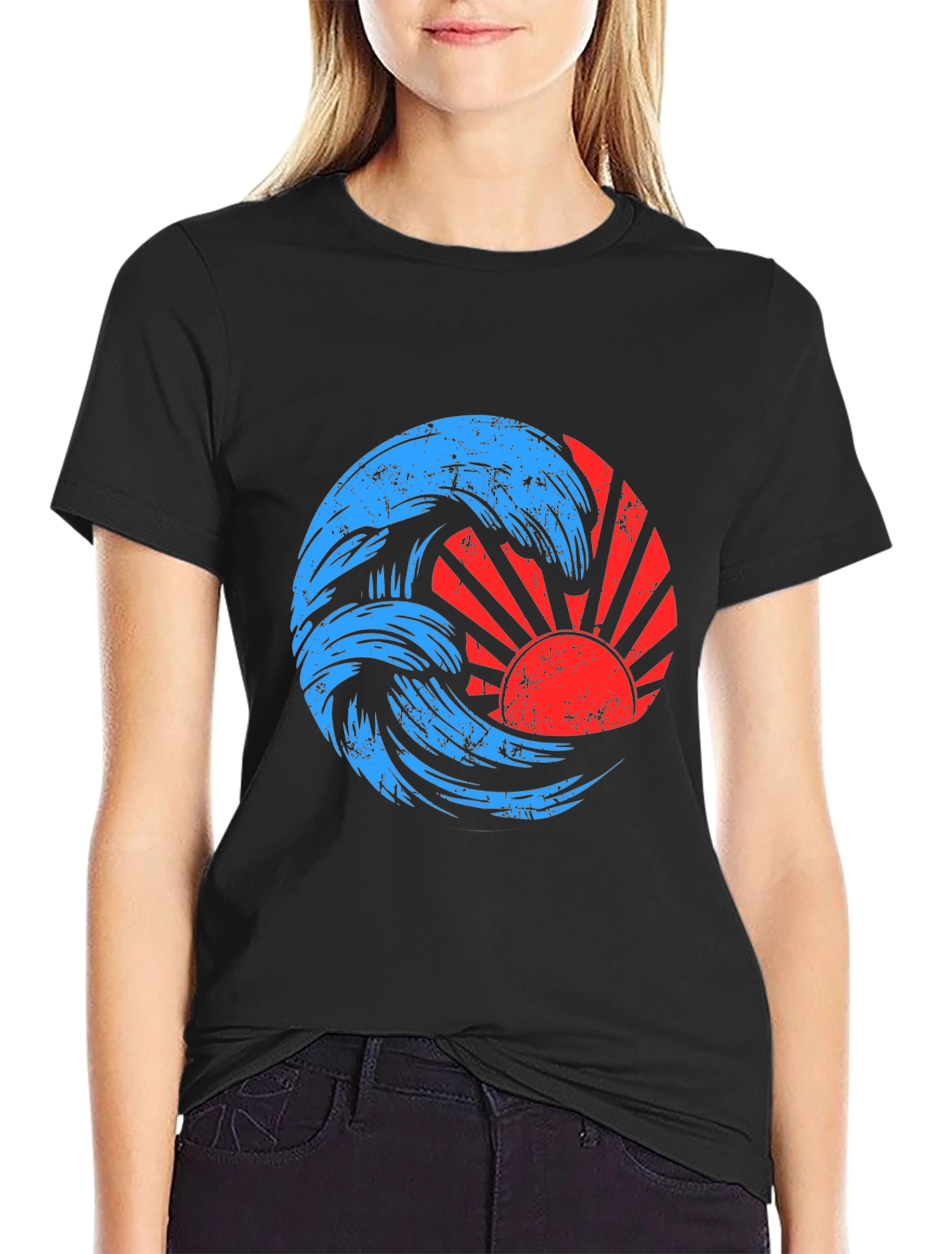 Retro Wave and Sun Graphic Tee