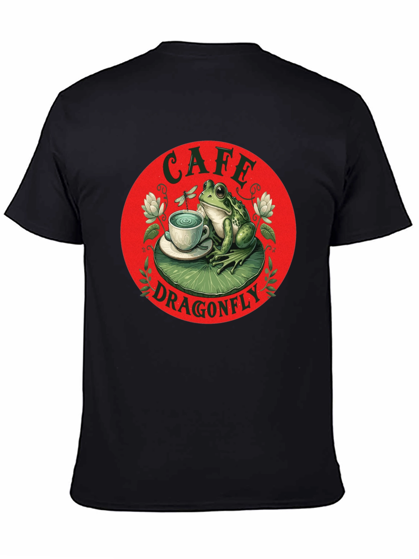 Cafe Dragonfly Frog T-Shirt