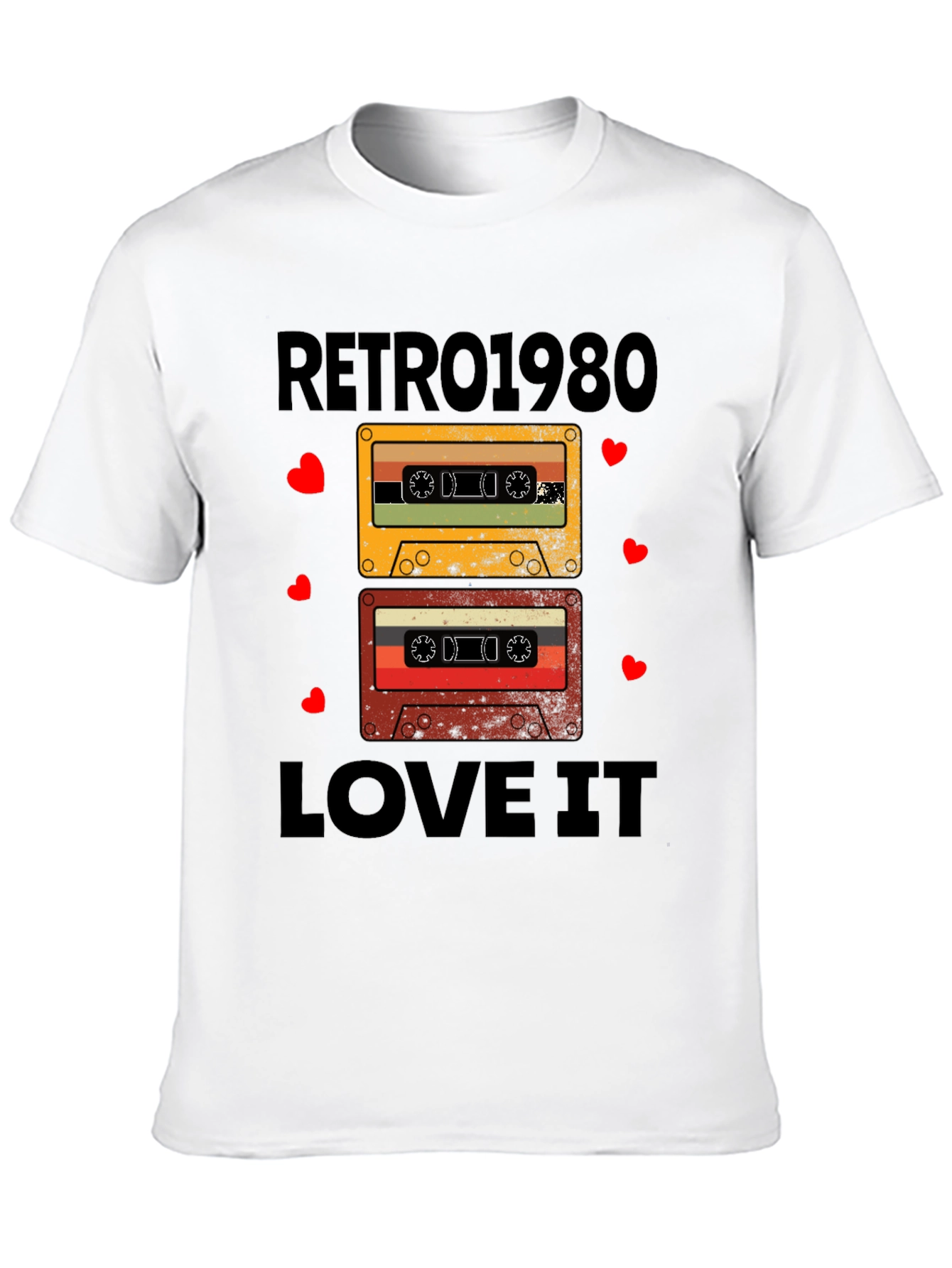 Retro 1980s Cassette Tape Black Graphic Tee