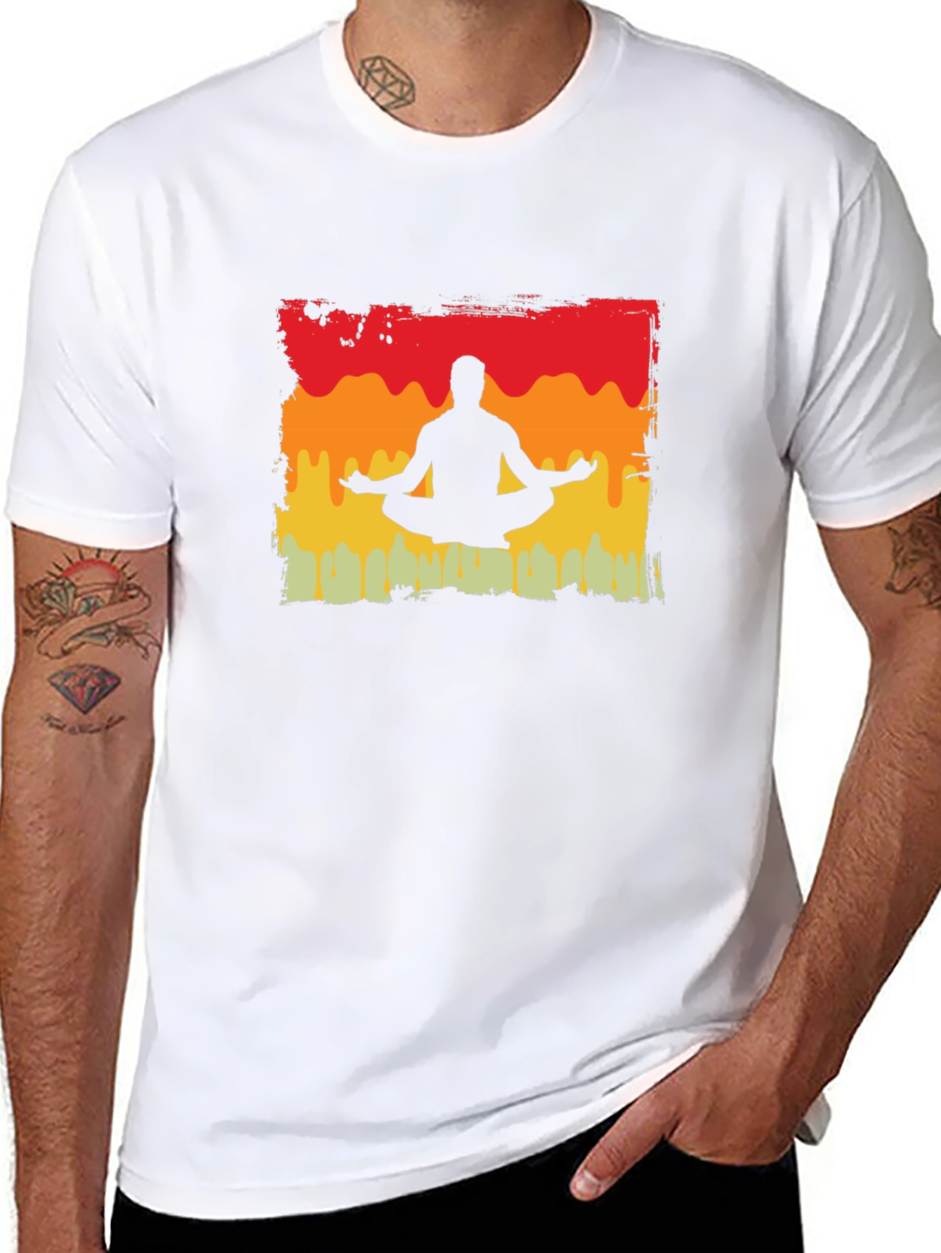 Yoga Silhouette T-Shirt - Meditative Design
