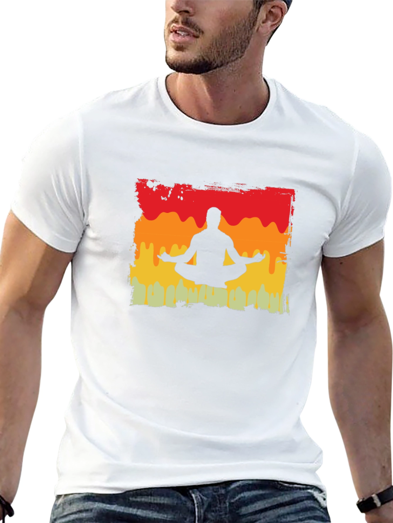Yoga Silhouette T-Shirt - Meditative Design