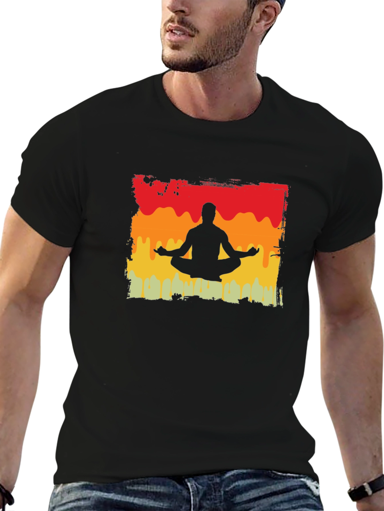 Yoga Silhouette T-Shirt - Meditative Design