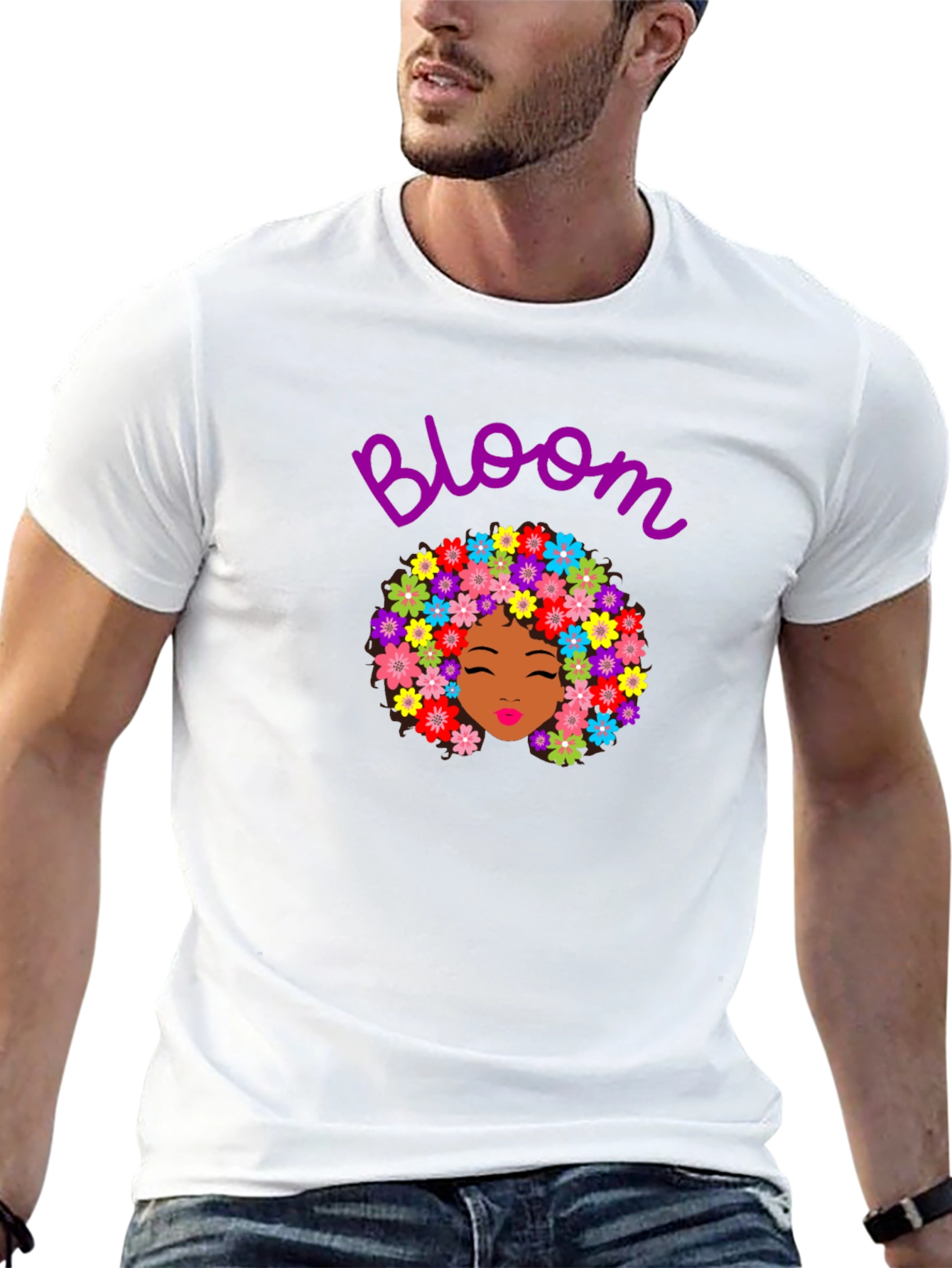 Bloom T-Shirt - Floral Afro Design