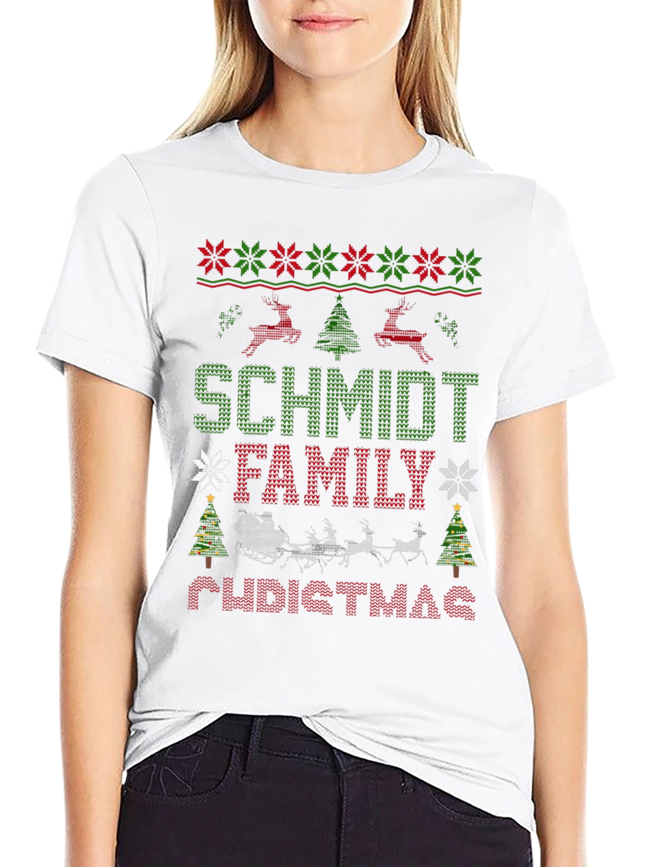 Schmidt Family Christmas Sweater T-Shirt