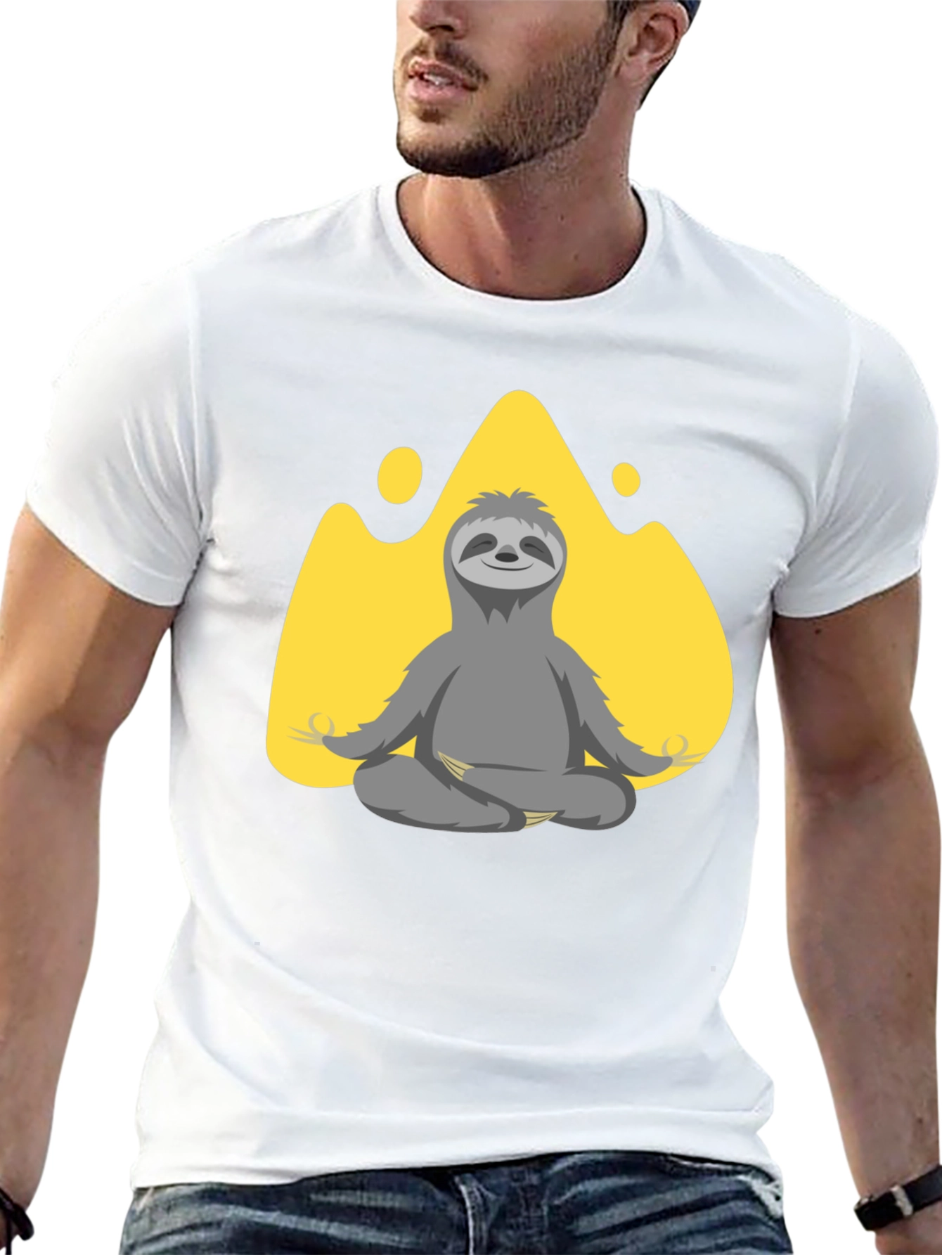 Meditating Sloth Graphic T-Shirt