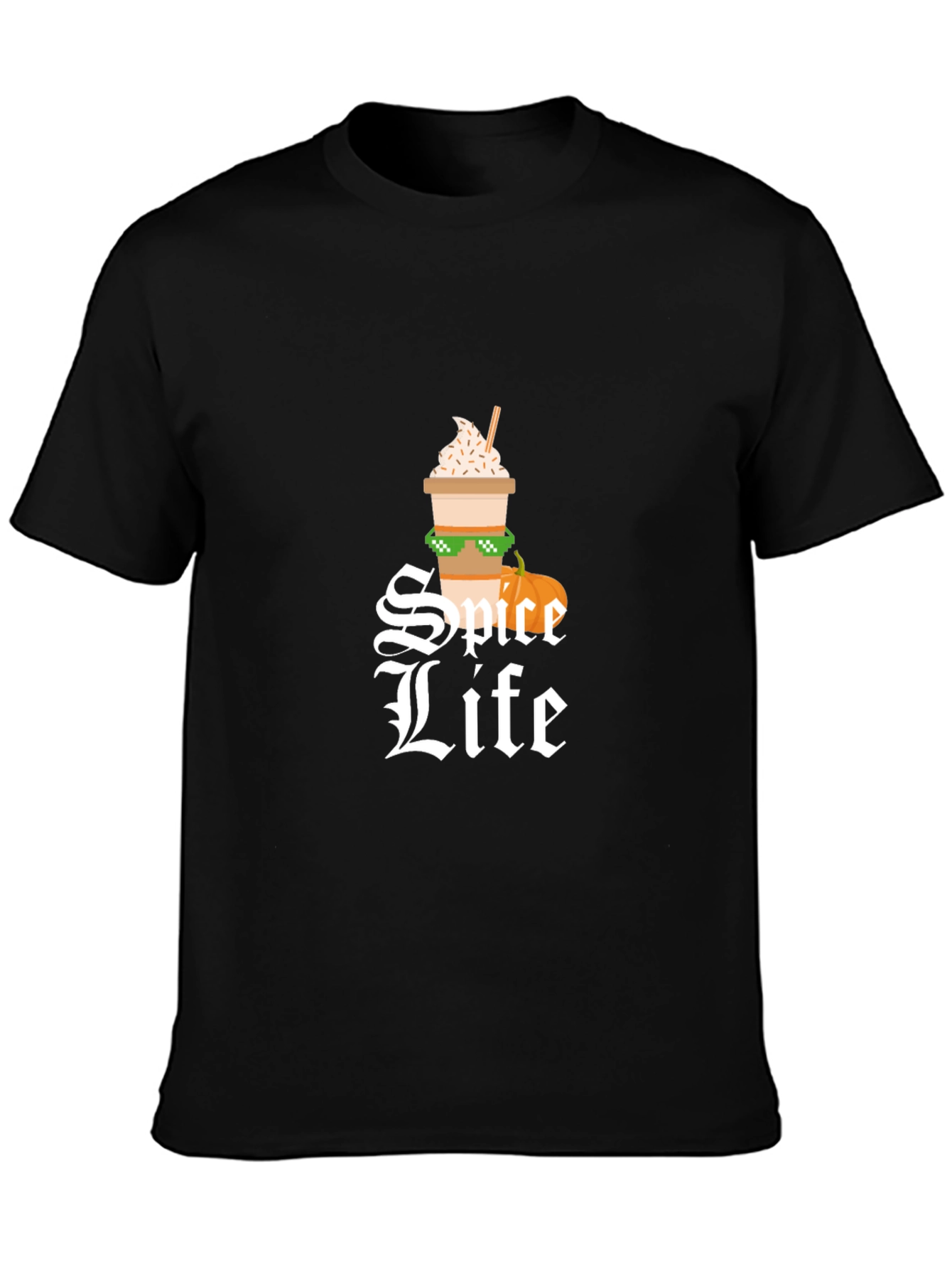Spice Life Graphic T-Shirt - Coffee & Pumpkin Tee