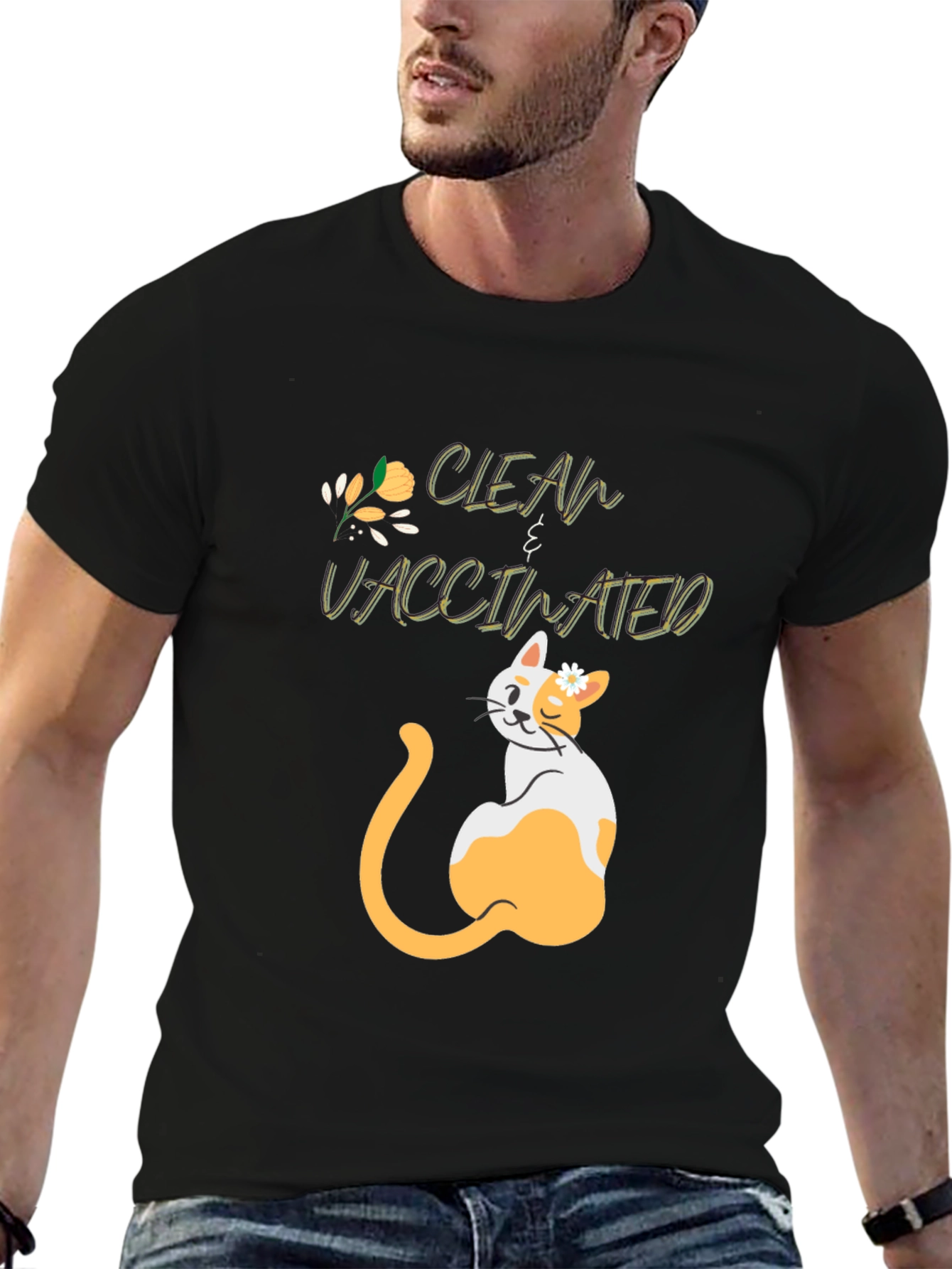 Clean & Vaccinated Cat T-Shirt