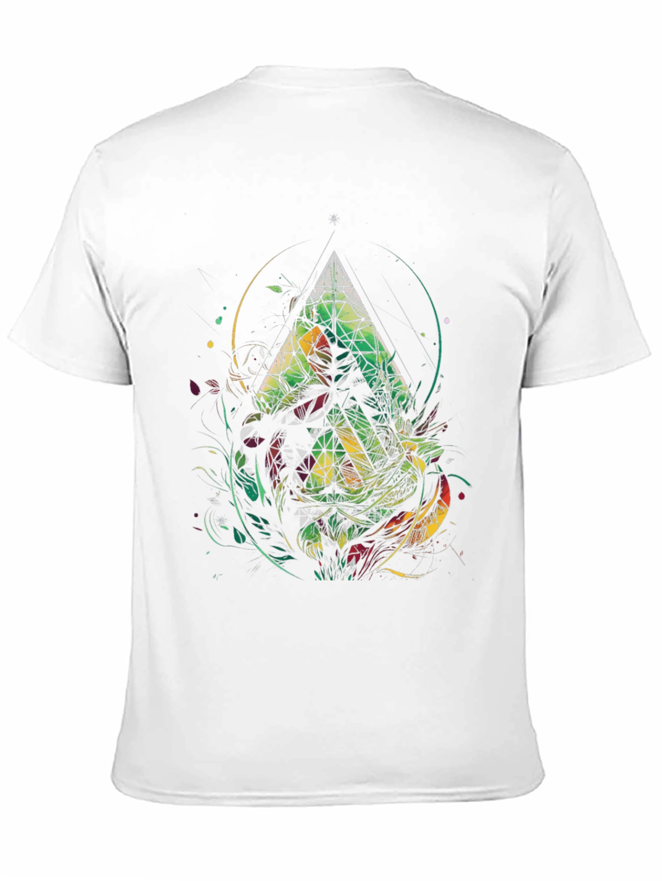 Abstract Geometric Triangle Graphic Tee - Mens Black