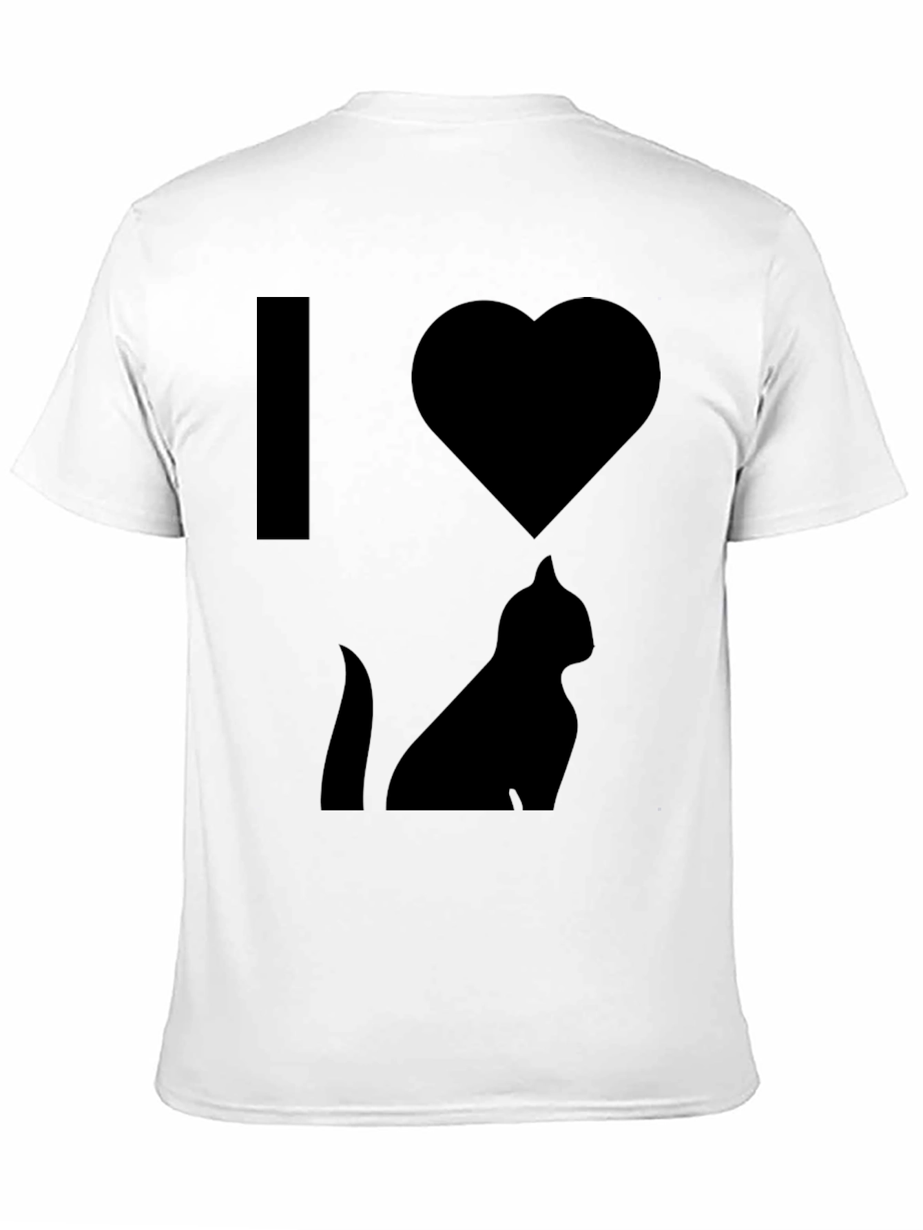 I Heart Cats T-Shirt - Black Graphic Print