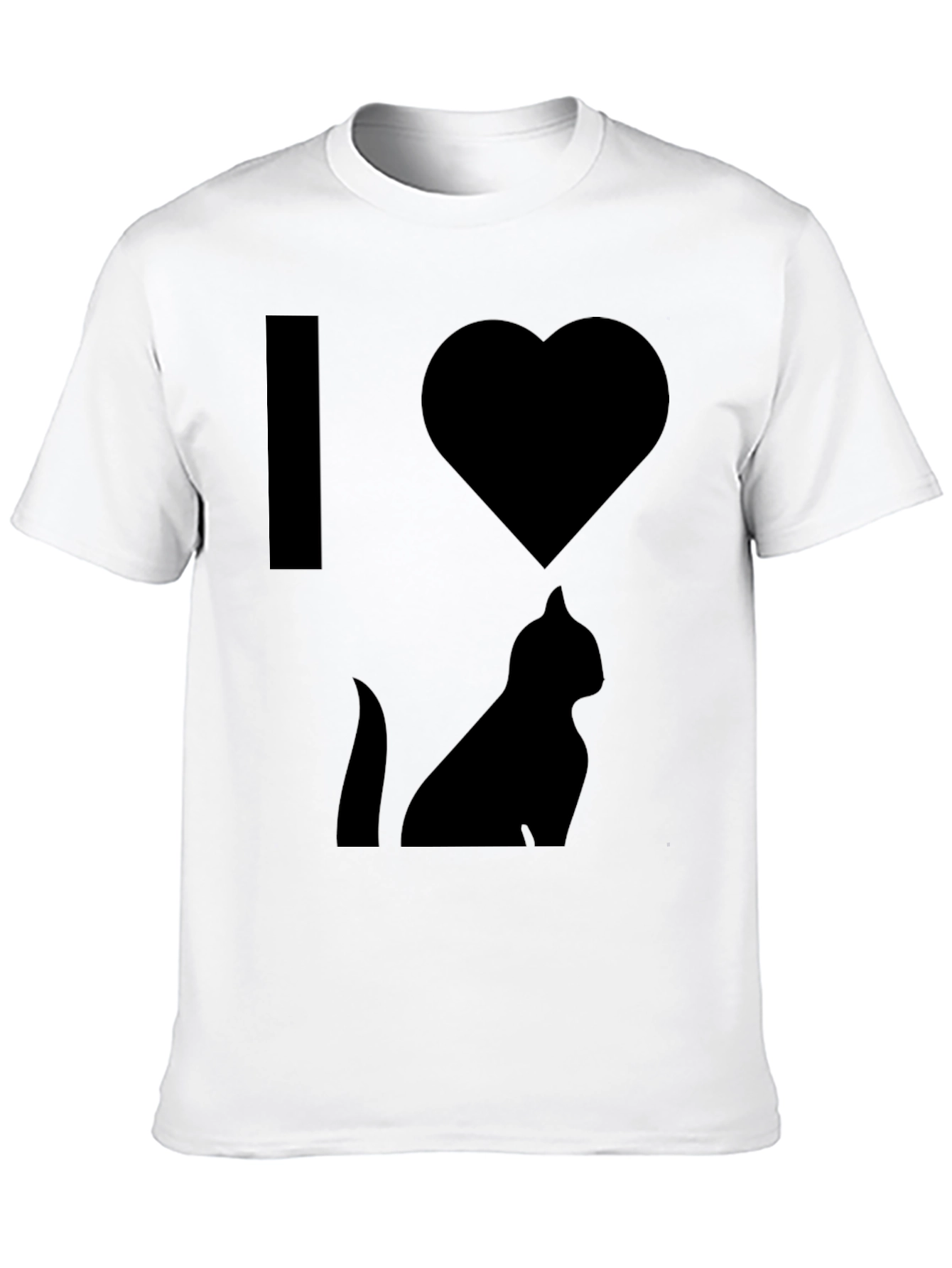 I Heart Cats T-Shirt - Black Graphic Print