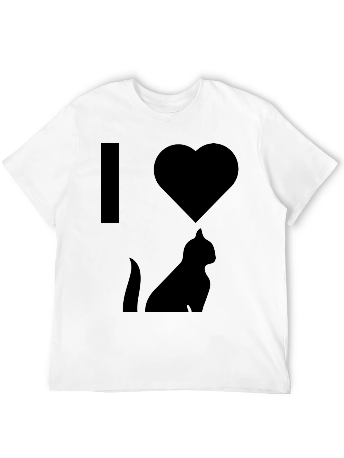 I Heart Cats T-Shirt - Black Graphic Print
