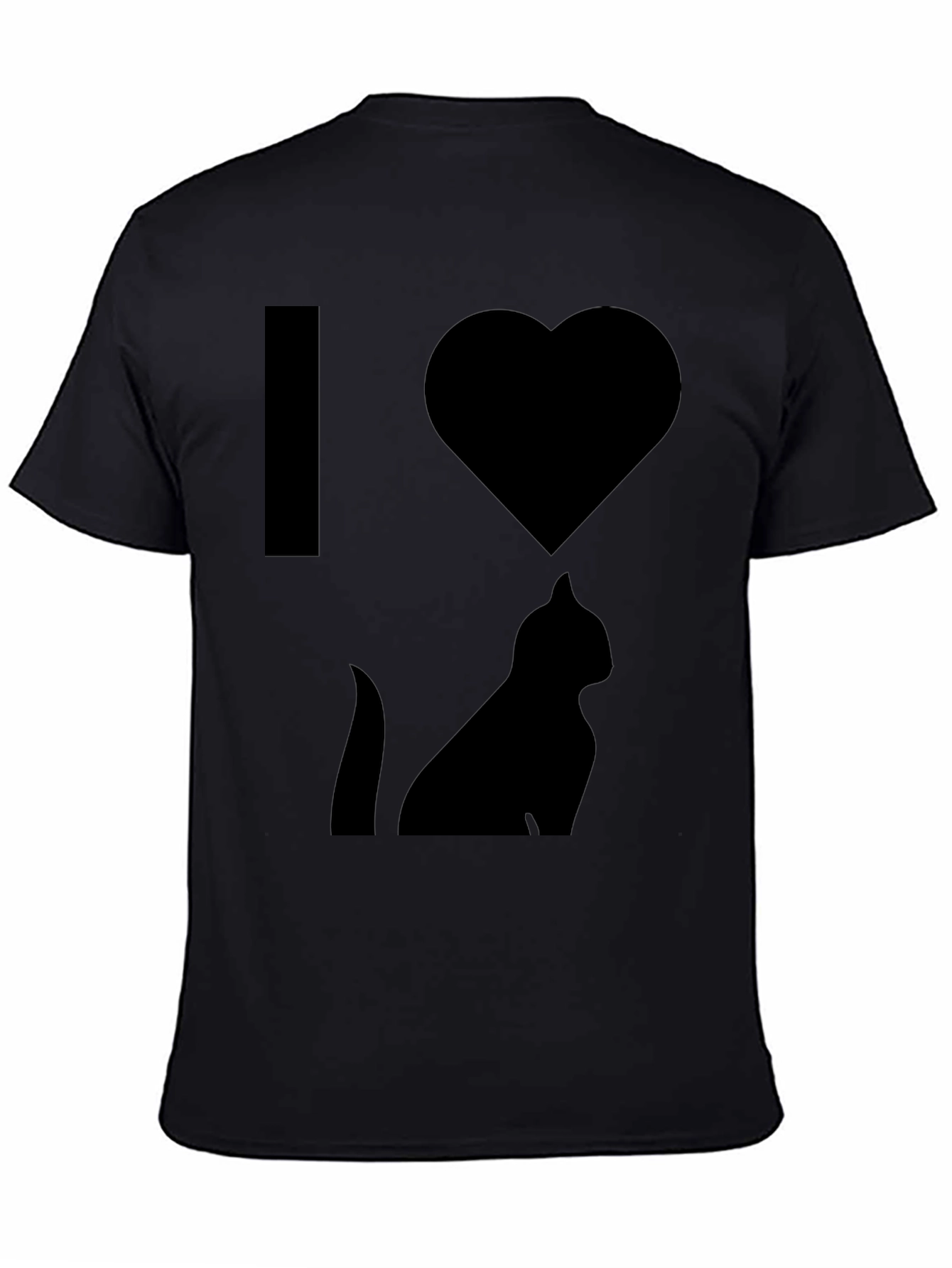 I Heart Cats T-Shirt - Black Graphic Print
