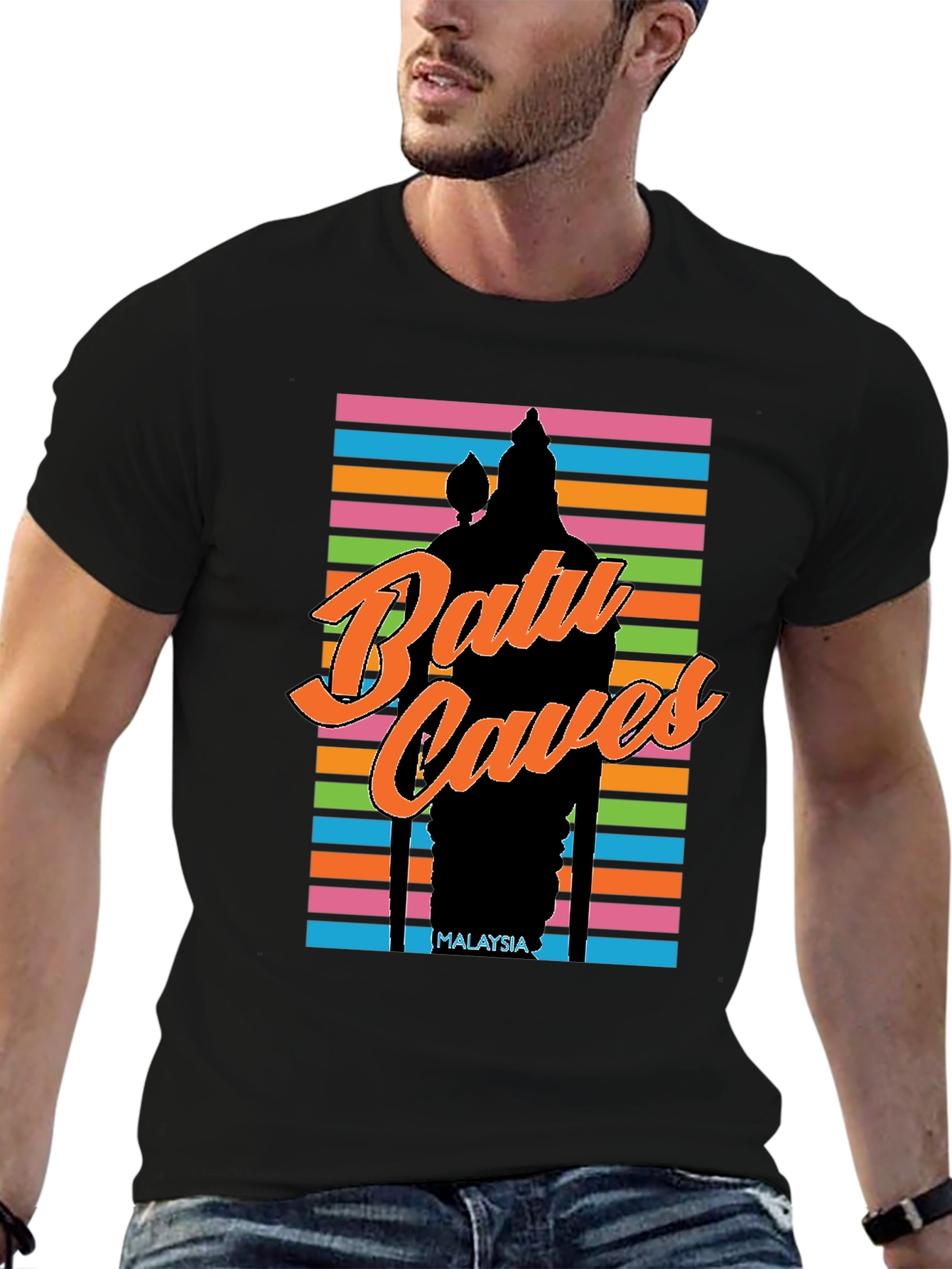 Batu Caves Malaysia T-Shirt - Retro Style
