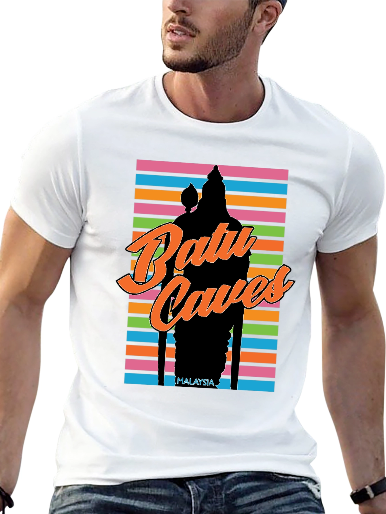 Batu Caves Malaysia T-Shirt - Retro Style