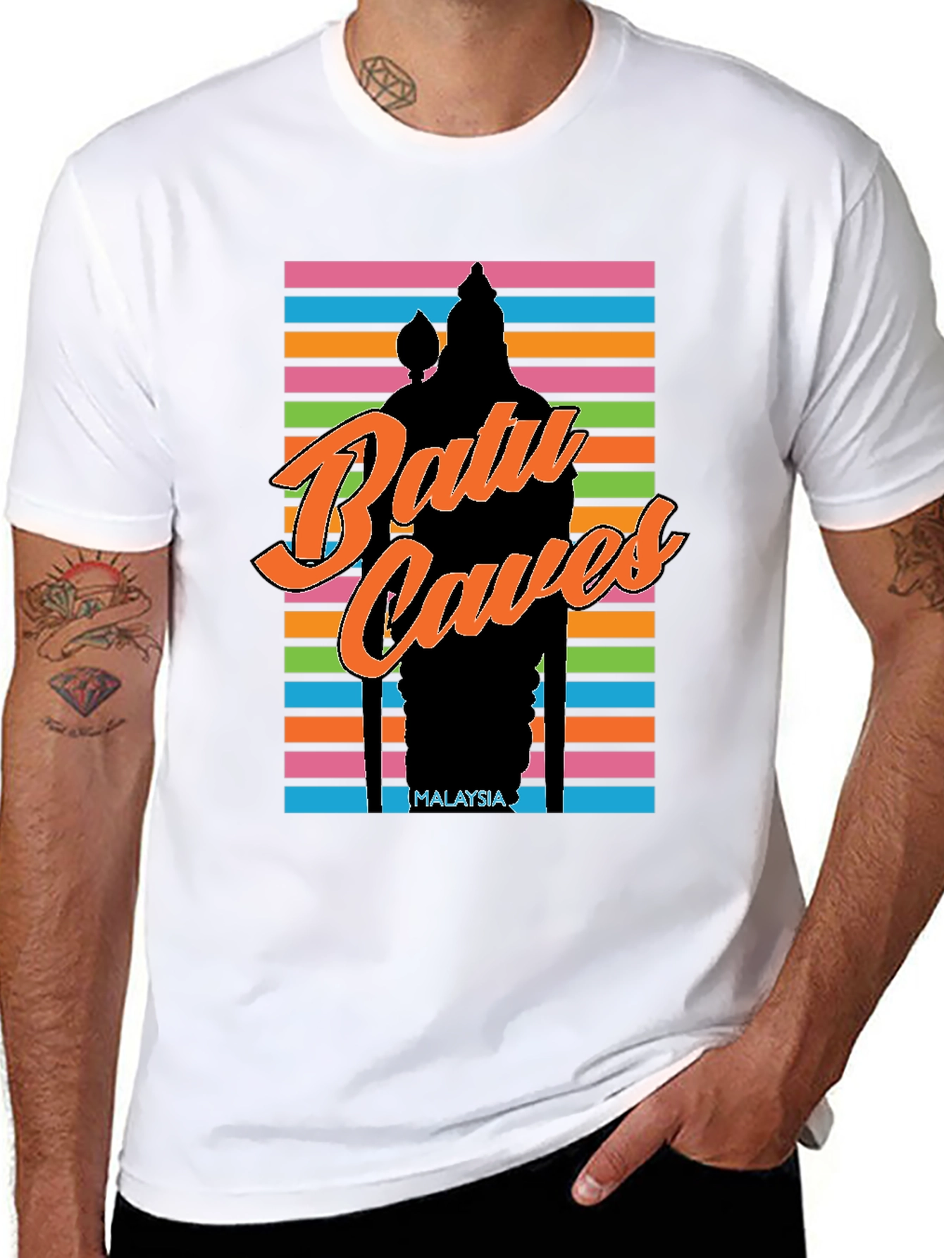 Batu Caves Malaysia T-Shirt - Retro Style
