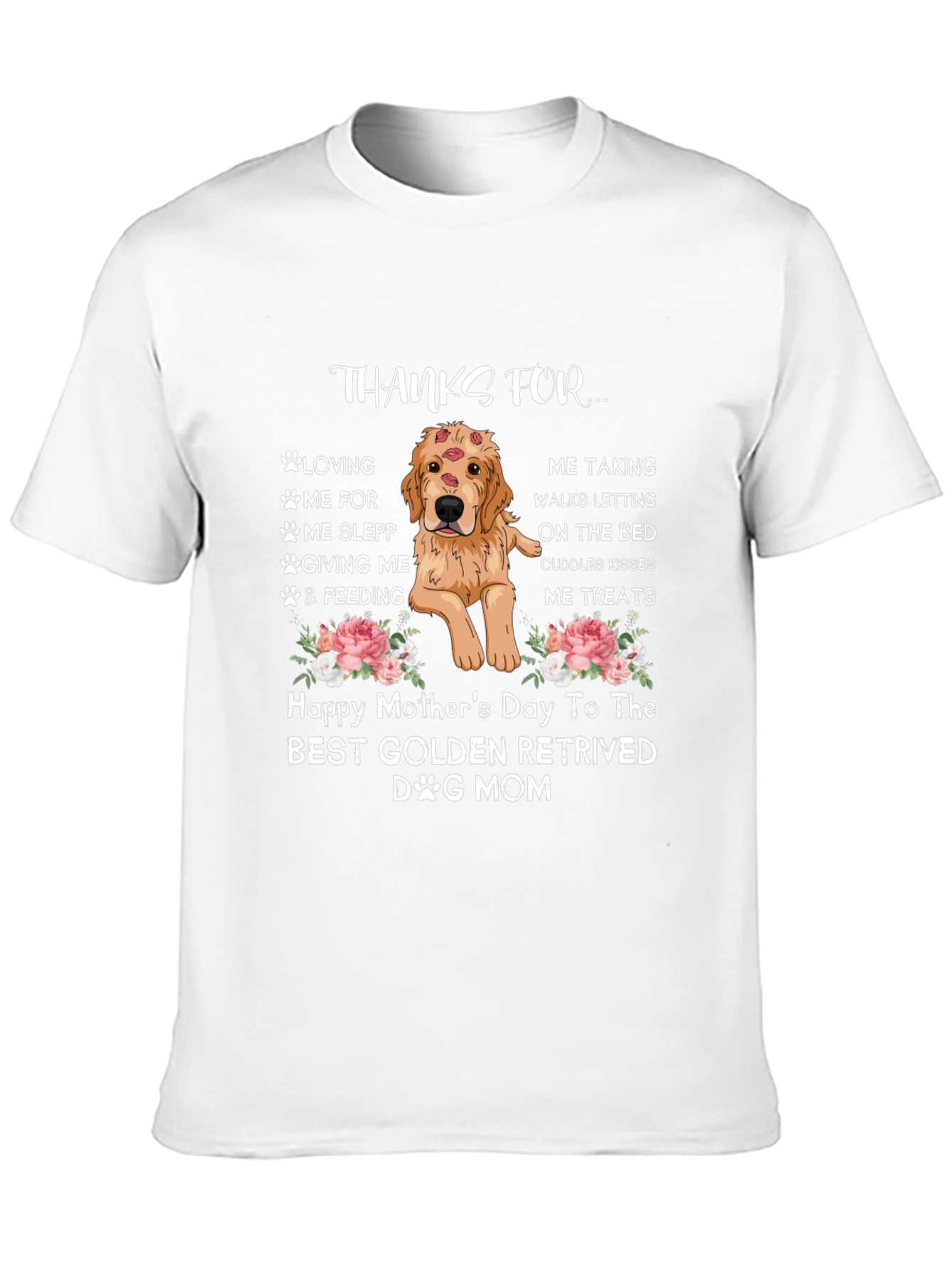Dog Mom T-Shirt: Golden Retriever Mothers Day Tee