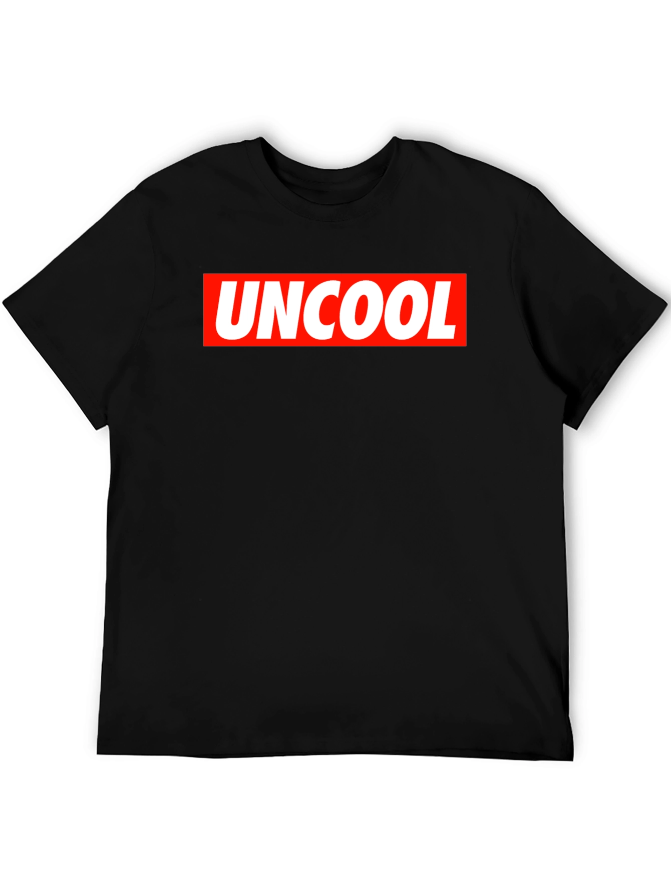 Uncool Graphic Tee - Black Short Sleeve T-Shirt