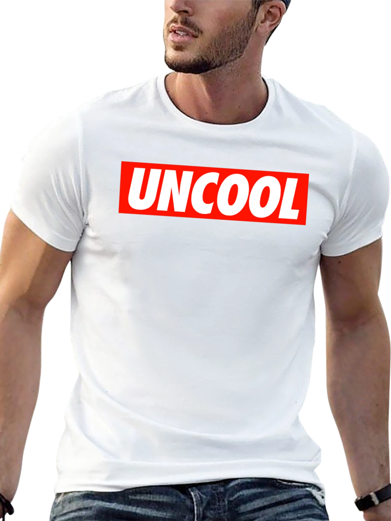 Uncool Graphic Tee - Black Short Sleeve T-Shirt