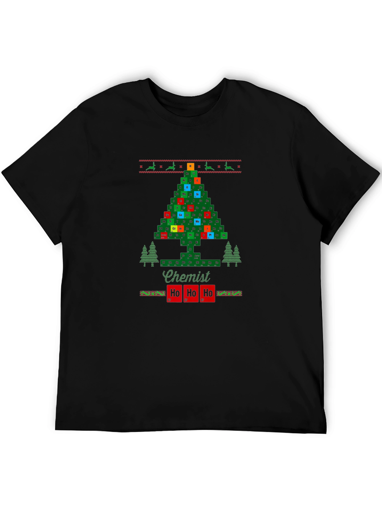 Chemist Holiday T-Shirt - Periodic Table Christmas Tree